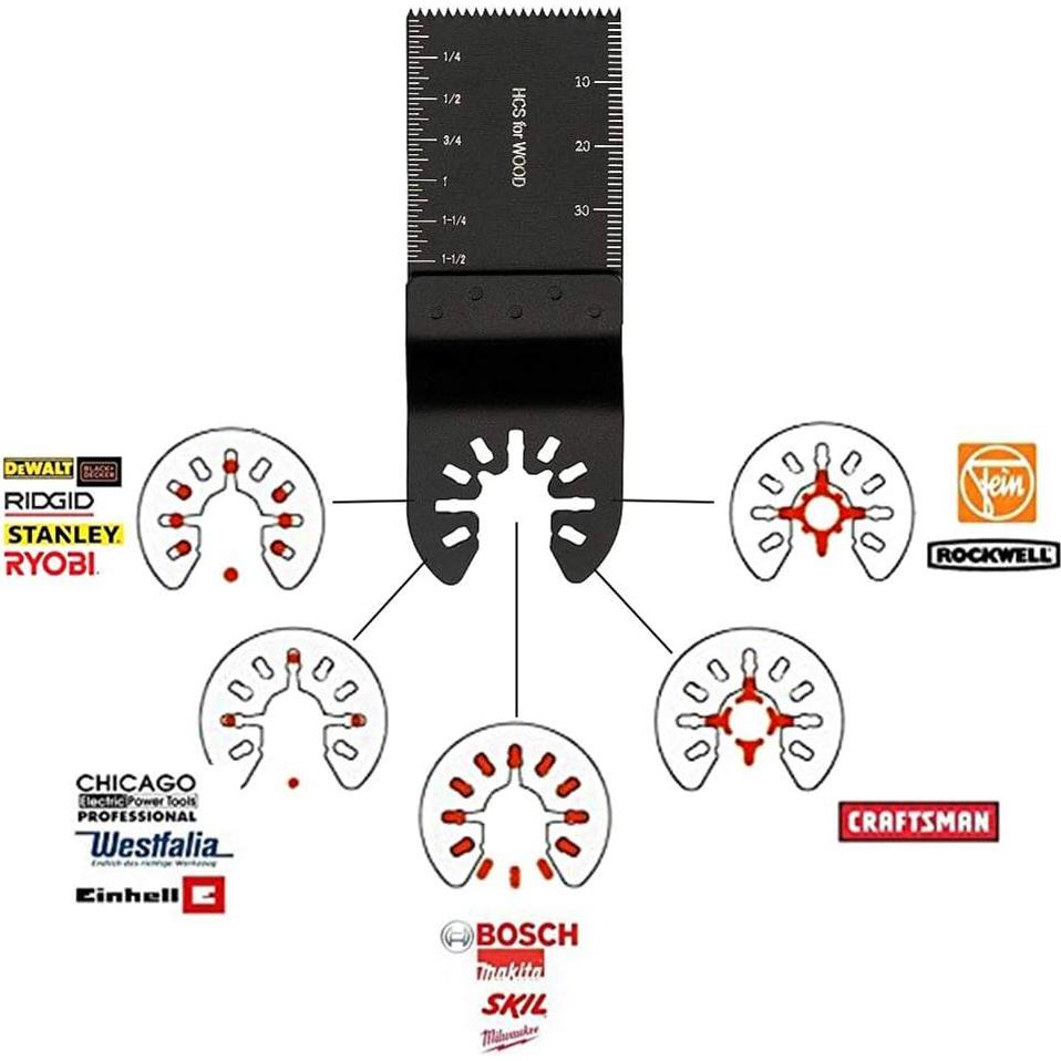 Kit de 20 Hojas de Sierra Oscilante Hinmay - Acero Alto Carbono