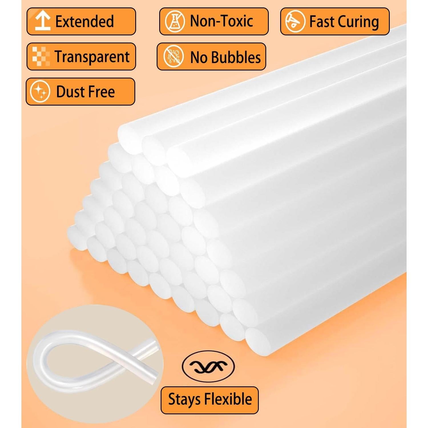 Palitos de Pegamento Caliente EasyTOO 50 Unidades 1.09x15 cm