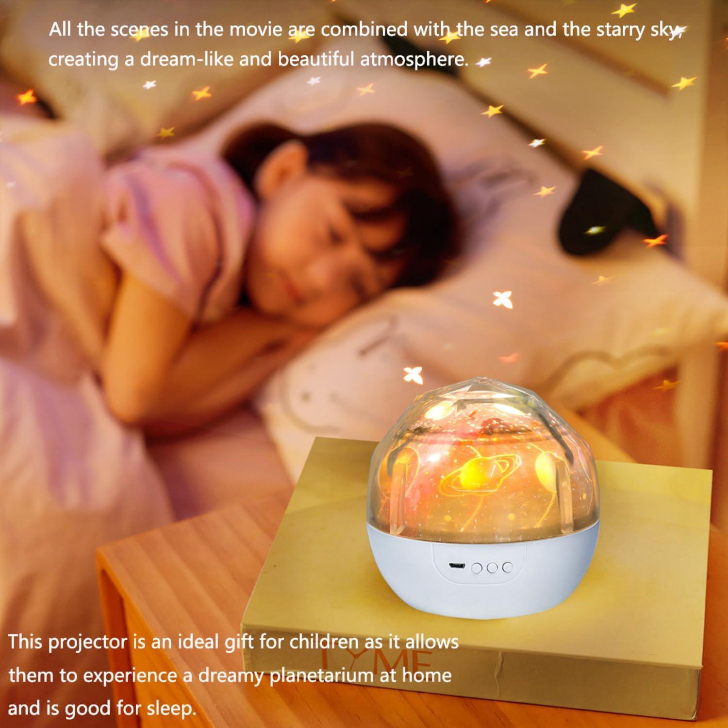 Proyector de Estrellas Youkela LR-MZ con 21 Películas y Luz Nocturna