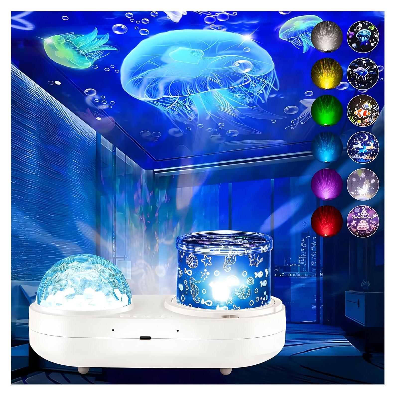 Proyector de Luz Nocturna ONXE 360° con 7 Patrones para Niños