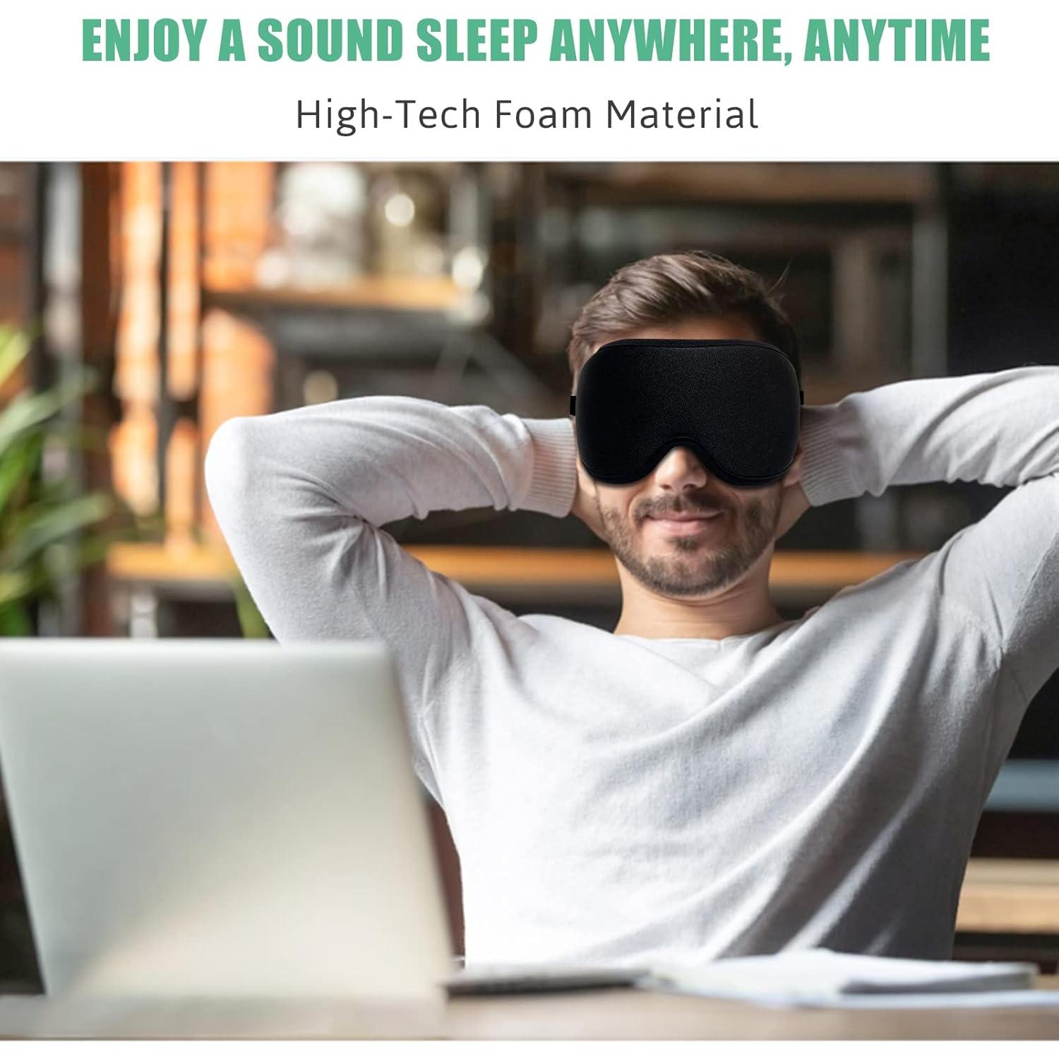 Máscara de Sueño 3D BeeVines Rosa y Negra - 2 Paquetes