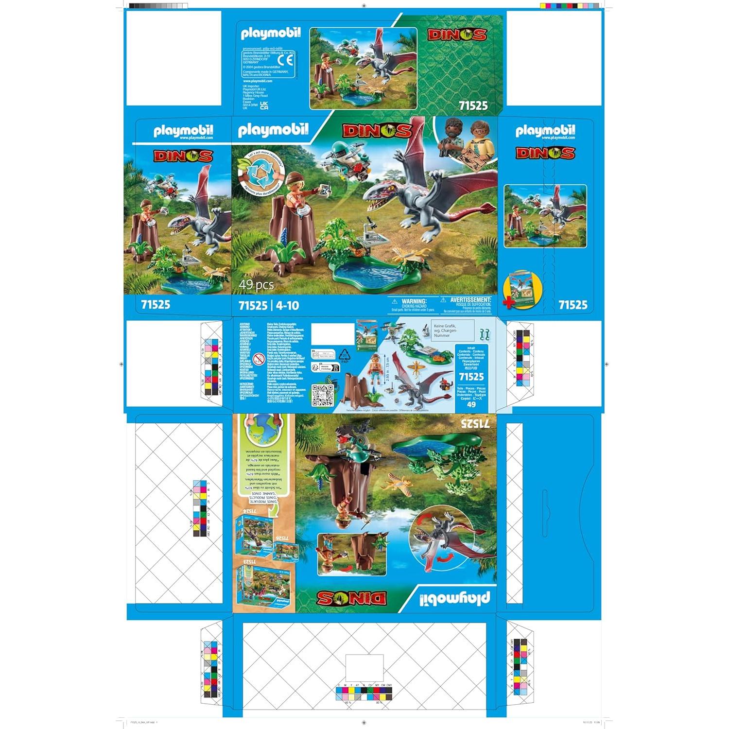 Playmobil Dinos Observatorio Dimorphodon 49 Piezas