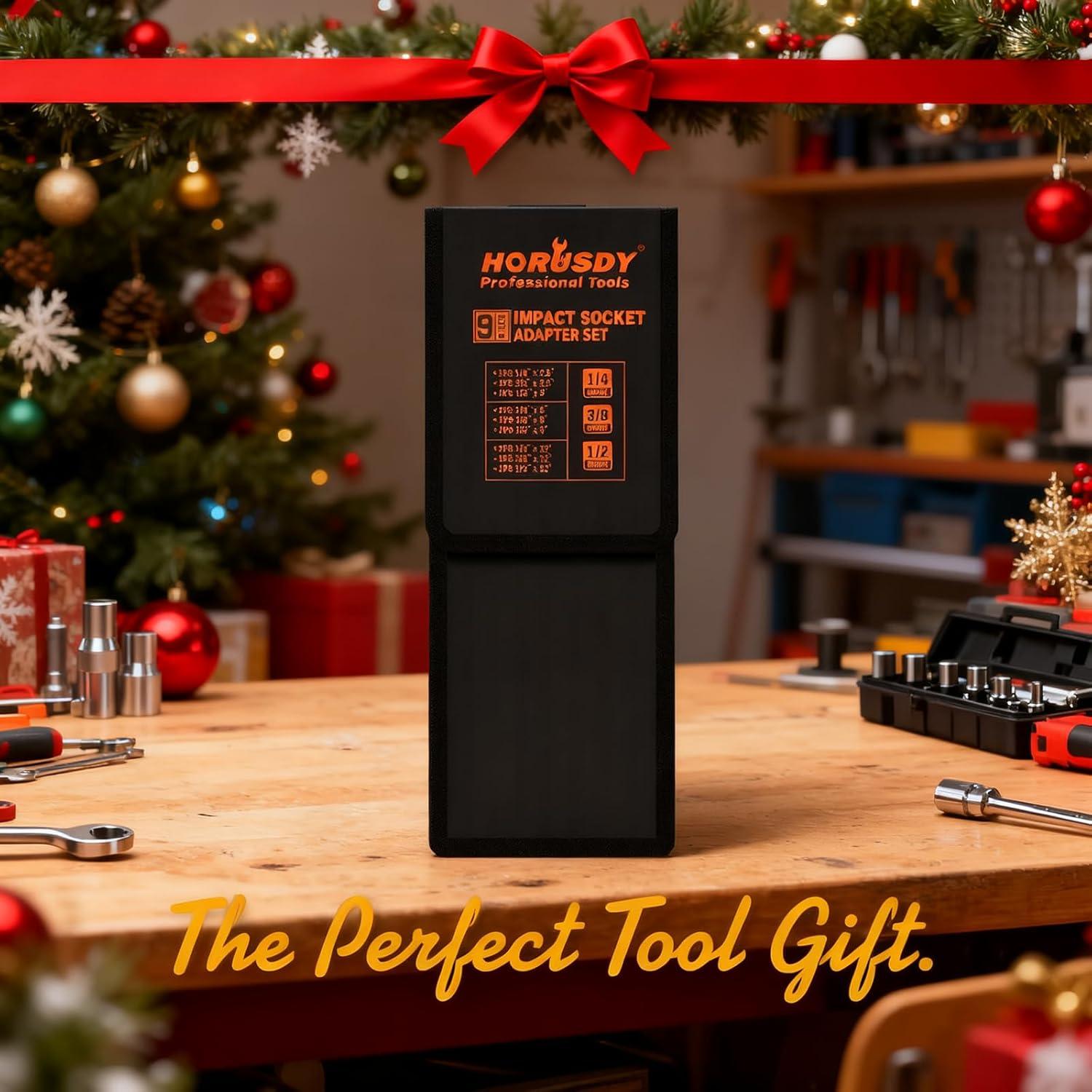 Juego de Adaptadores de Enchufe de Impacto HORUSDY 9 Piezas