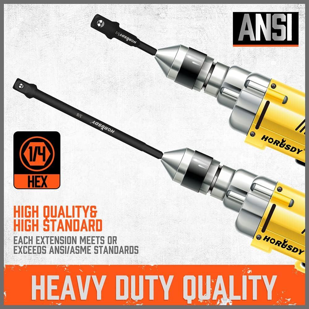 Juego de Adaptadores de Enchufe de Impacto HORUSDY 9 Piezas