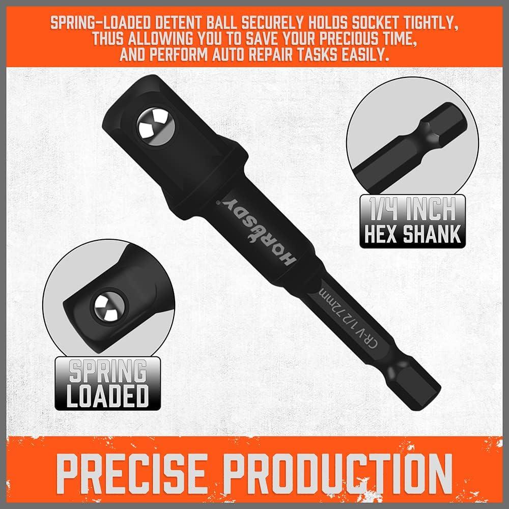 Juego de Adaptadores de Enchufe de Impacto HORUSDY 9 Piezas