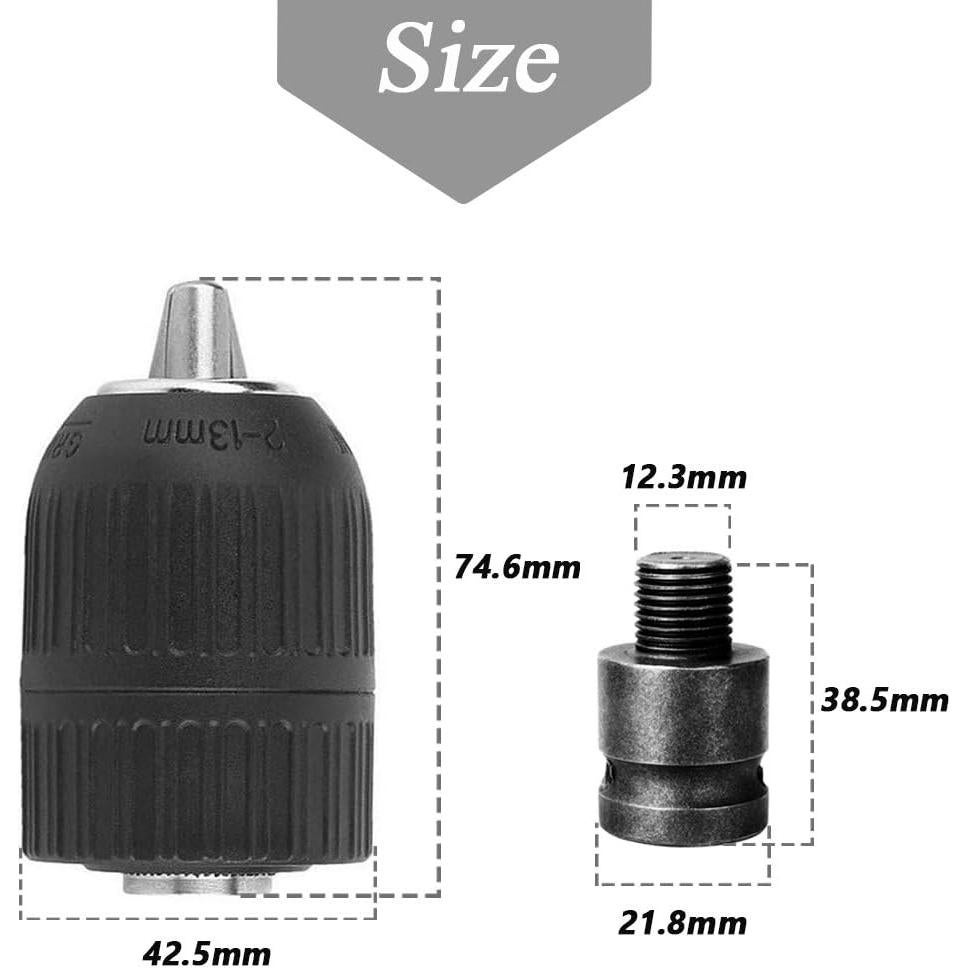 Adaptador Chuck Sin Llave Mesee 2-13mm para Taladro