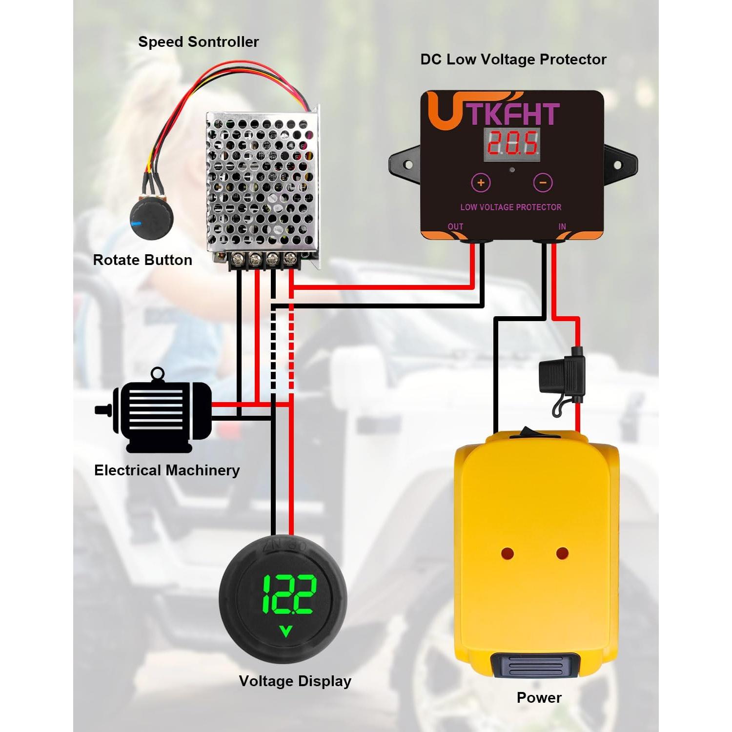 Kit Adaptador Batería DeWalt 20V con Controlador y Protección