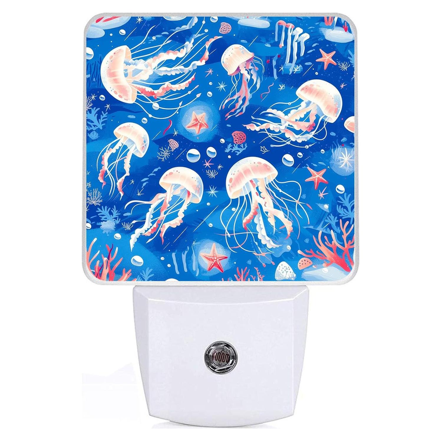 Luz Nocturna LED SLHFDKL Medusa y Estrella de Mar 0.5W