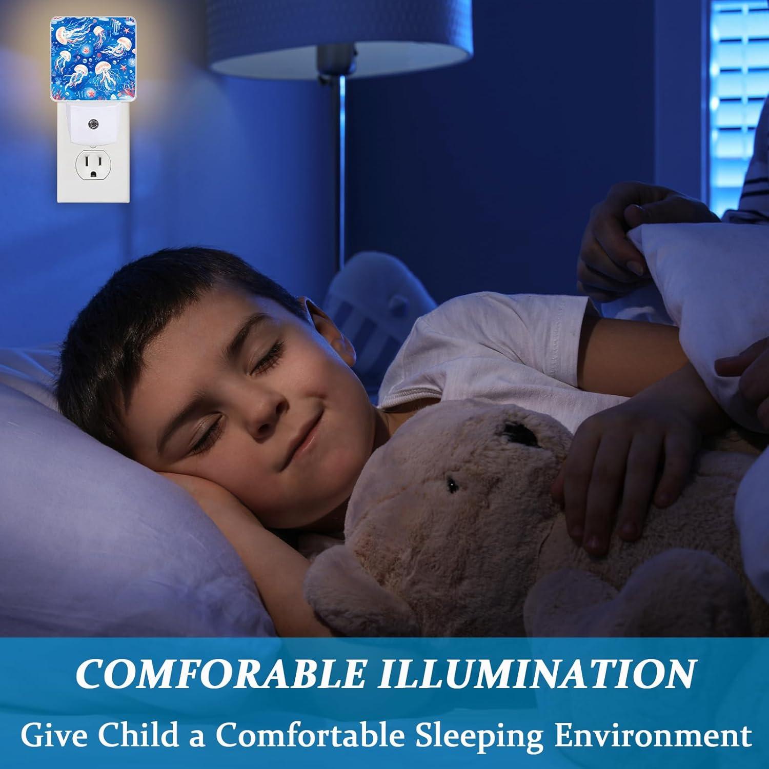 Luz Nocturna LED SLHFDKL Medusa y Estrella de Mar 0.5W