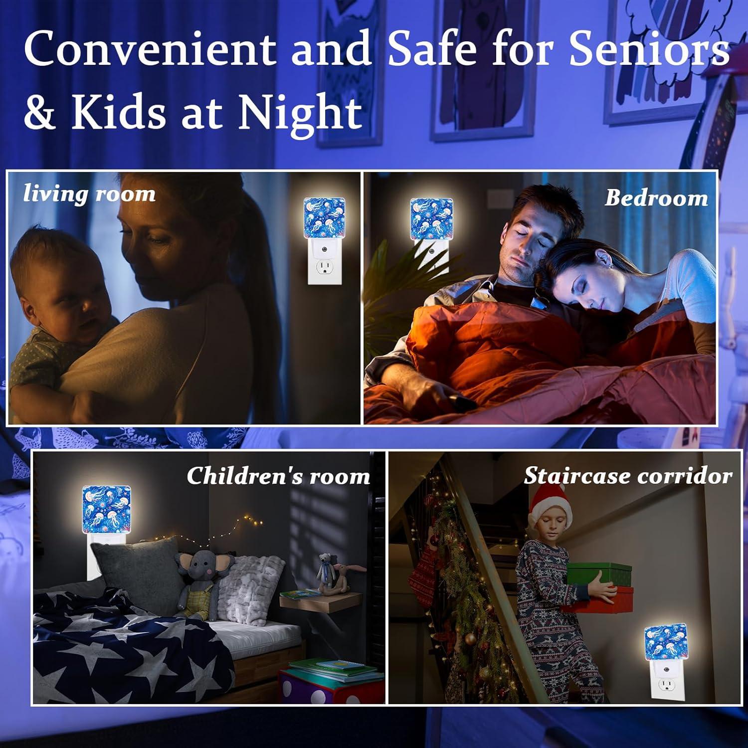 Luz Nocturna LED SLHFDKL Medusa y Estrella de Mar 0.5W