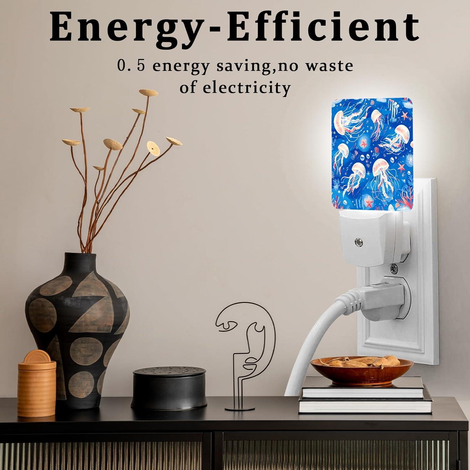 Luz Nocturna LED SLHFDKL Medusa y Estrella de Mar 0.5W