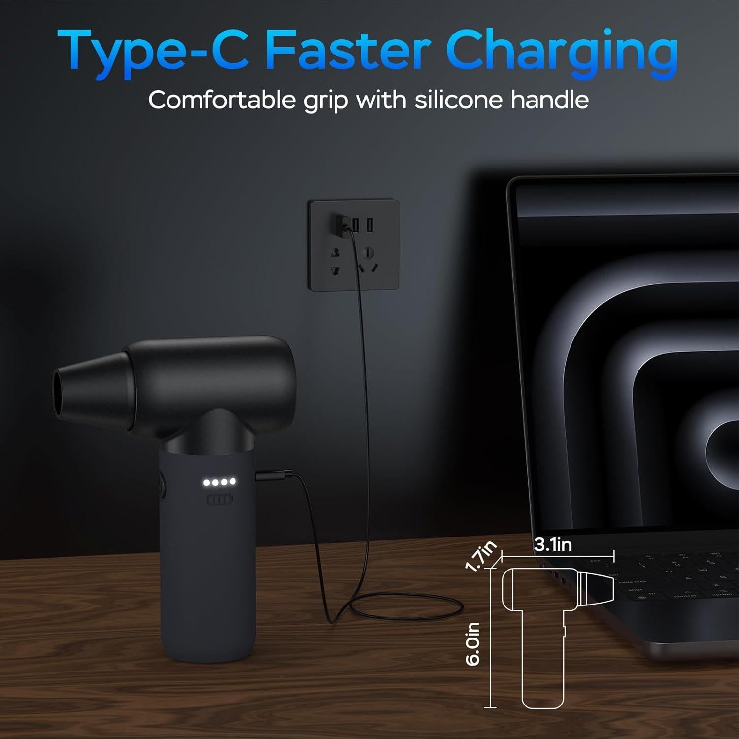 Soplador de Aire Comprimido Cuteqi 180000RPM Inalámbrico