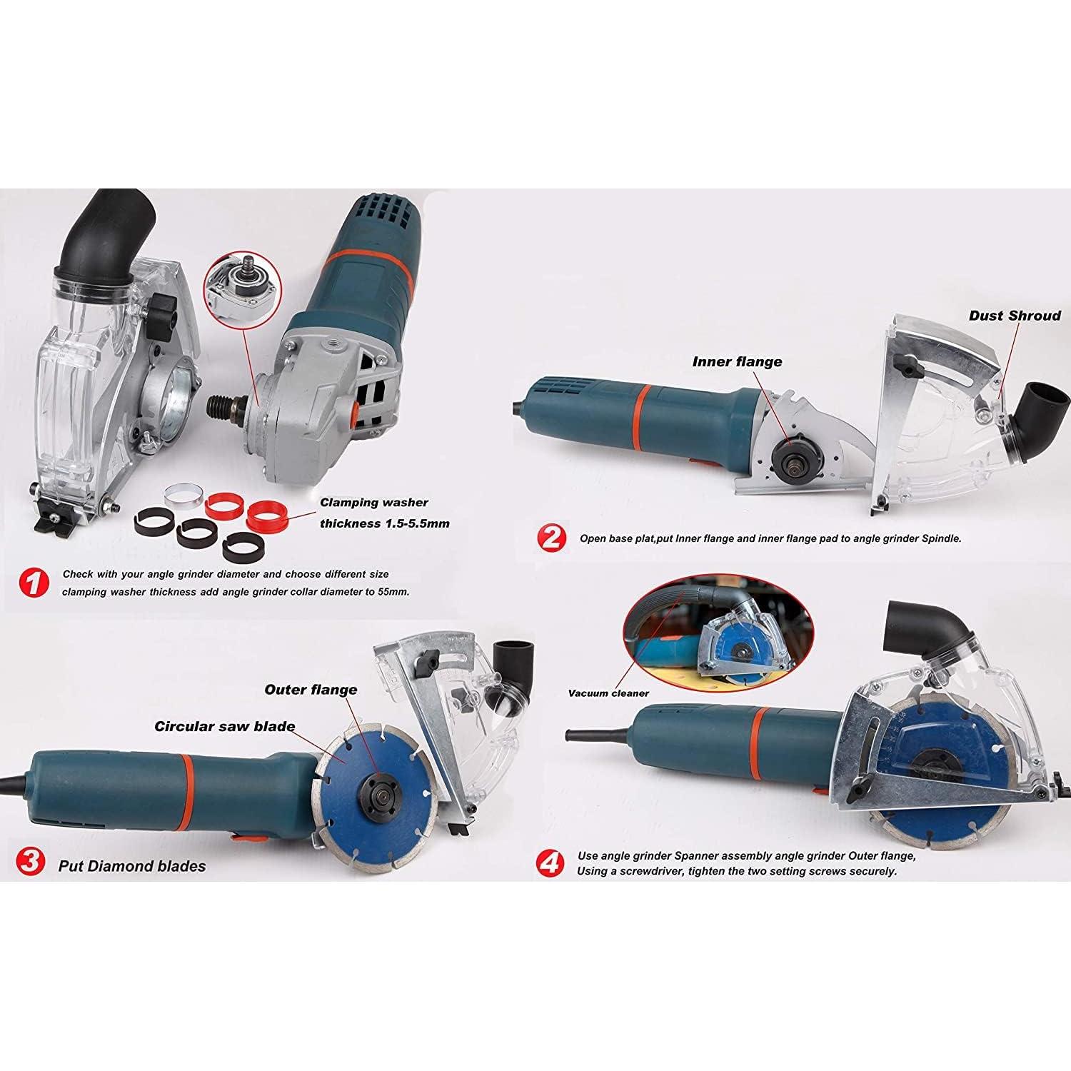 Cubierta de polvo Dastool DT1903 para amoladora 5"