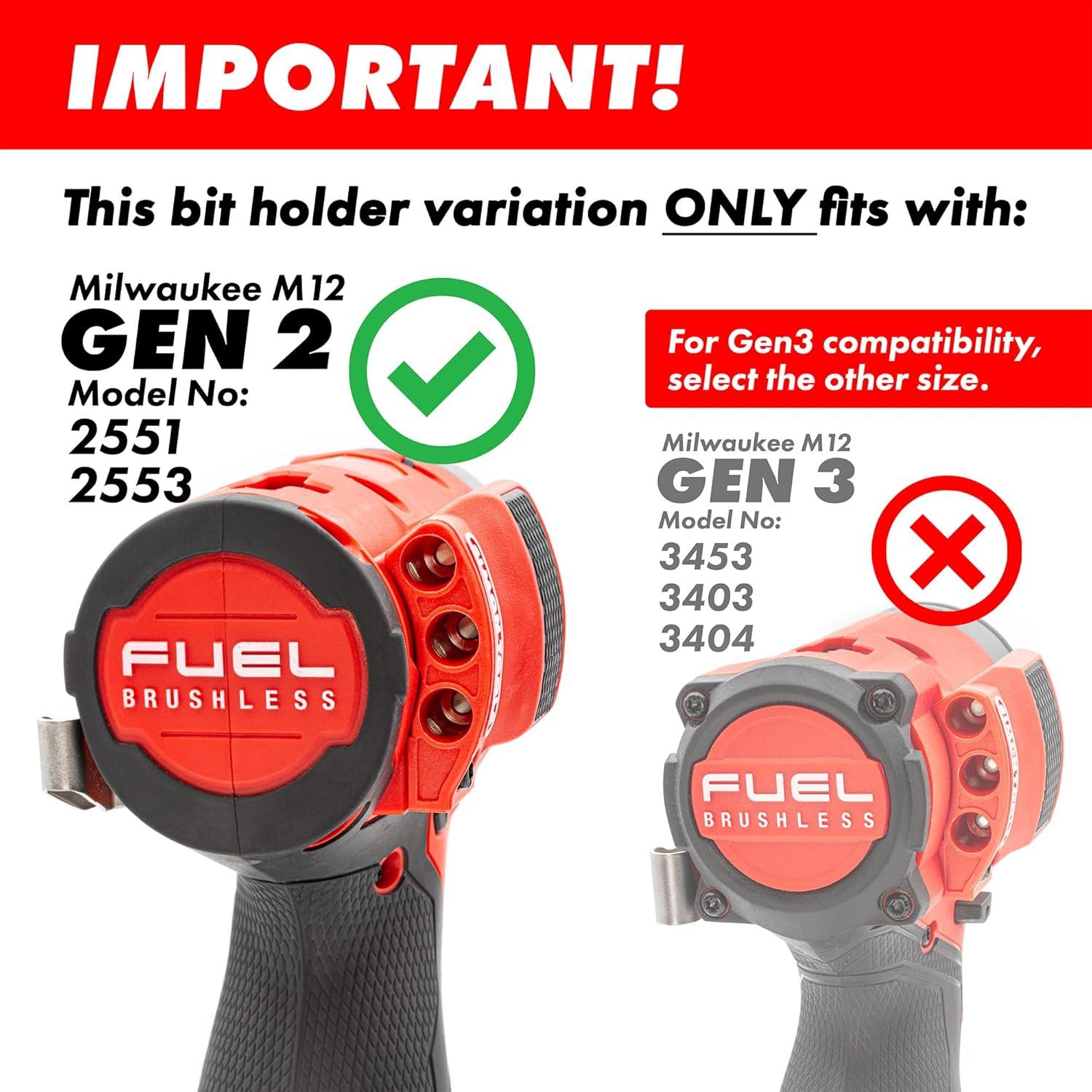 Soporte Magnético para Brocas Milwaukee M12 Gen2 - Rojo