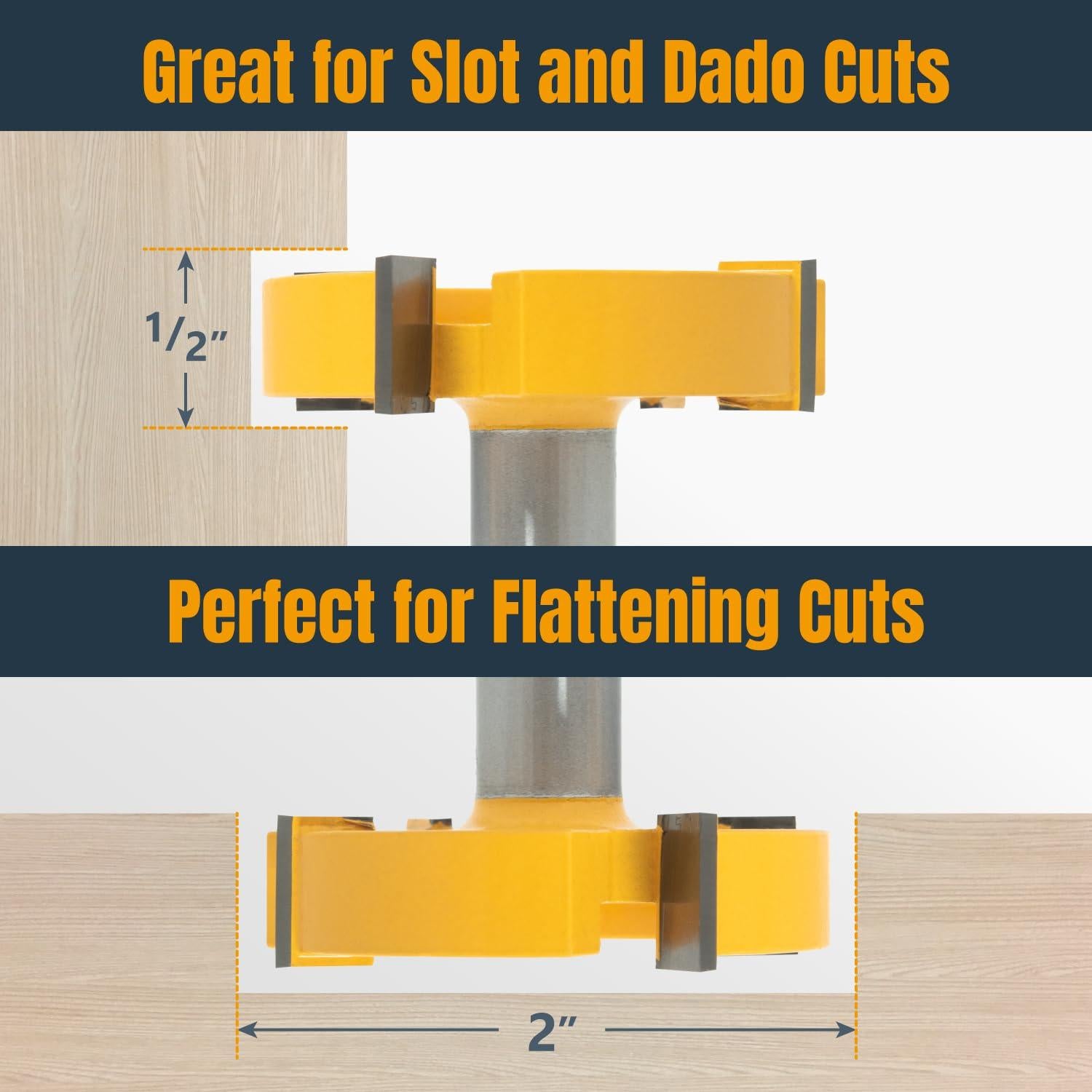 Bit de Ruta de Aplanamiento Powertec 2" Diámetro CNC