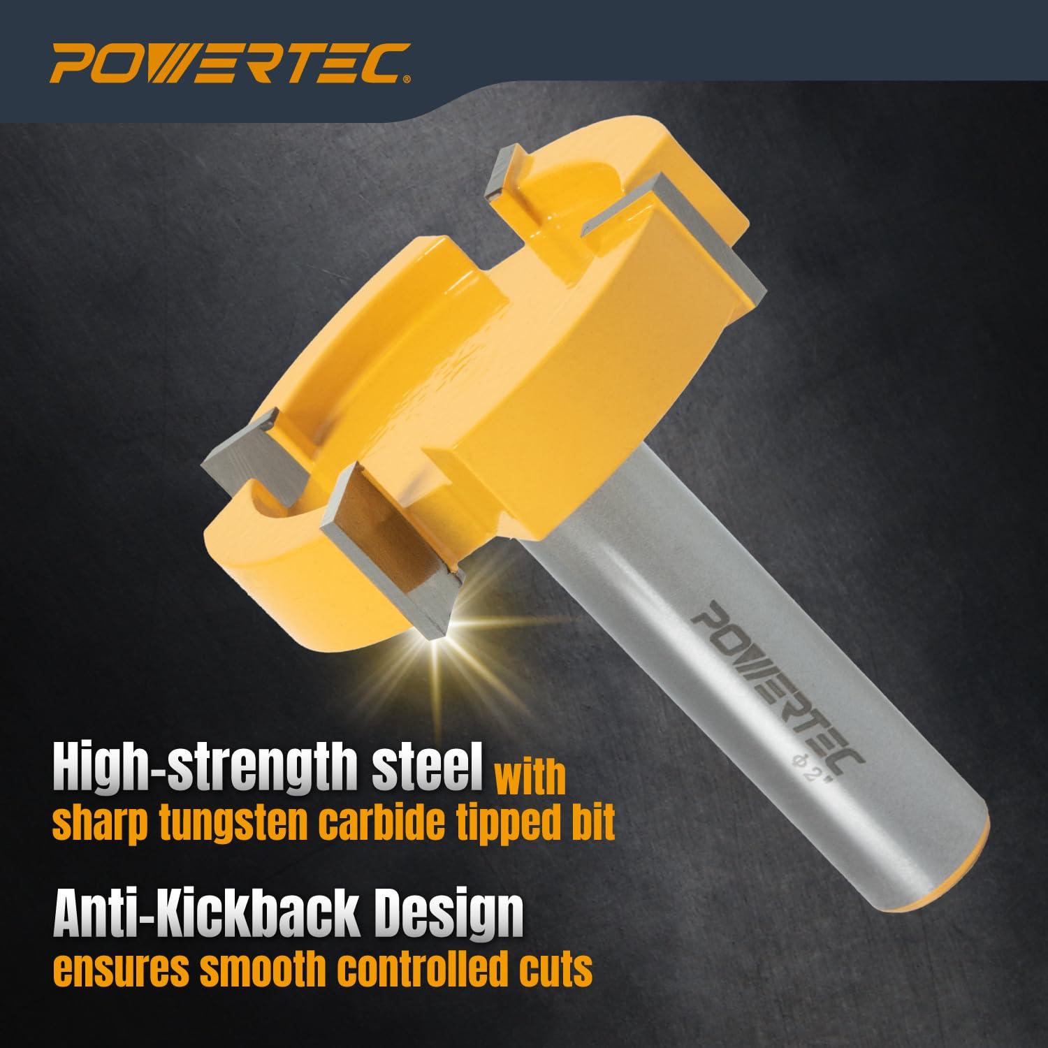 Bit de Ruta de Aplanamiento Powertec 2" Diámetro CNC