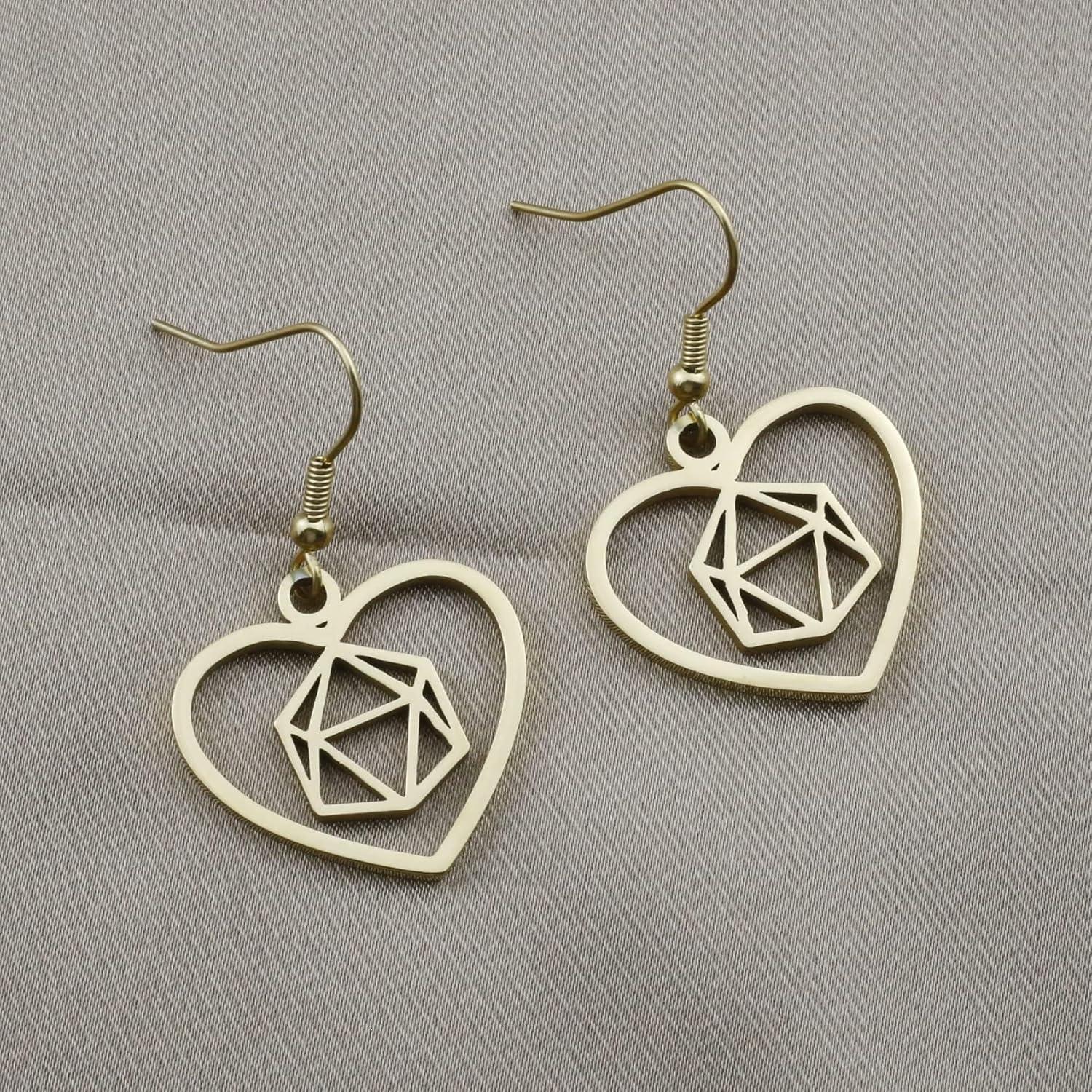 Collar y Pendientes de Dados Dungeons and Dragons - Regalo para Jugadores