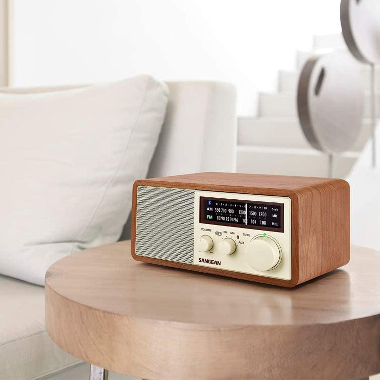 Radio Sangean WR-16 Madera AM/FM Bluetooth 11.7x23.9cm