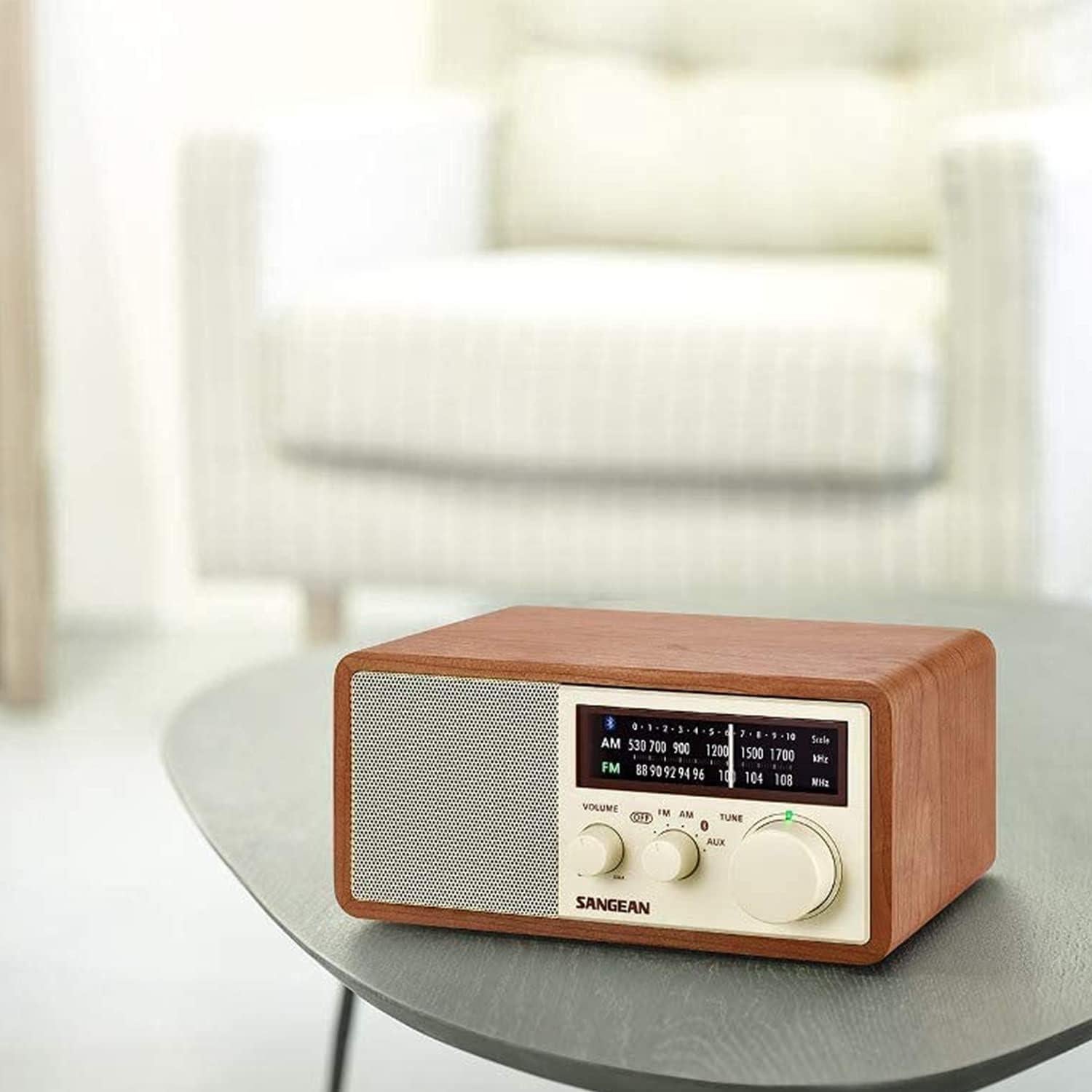 Radio Sangean WR-16 Madera AM/FM Bluetooth 11.7x23.9cm