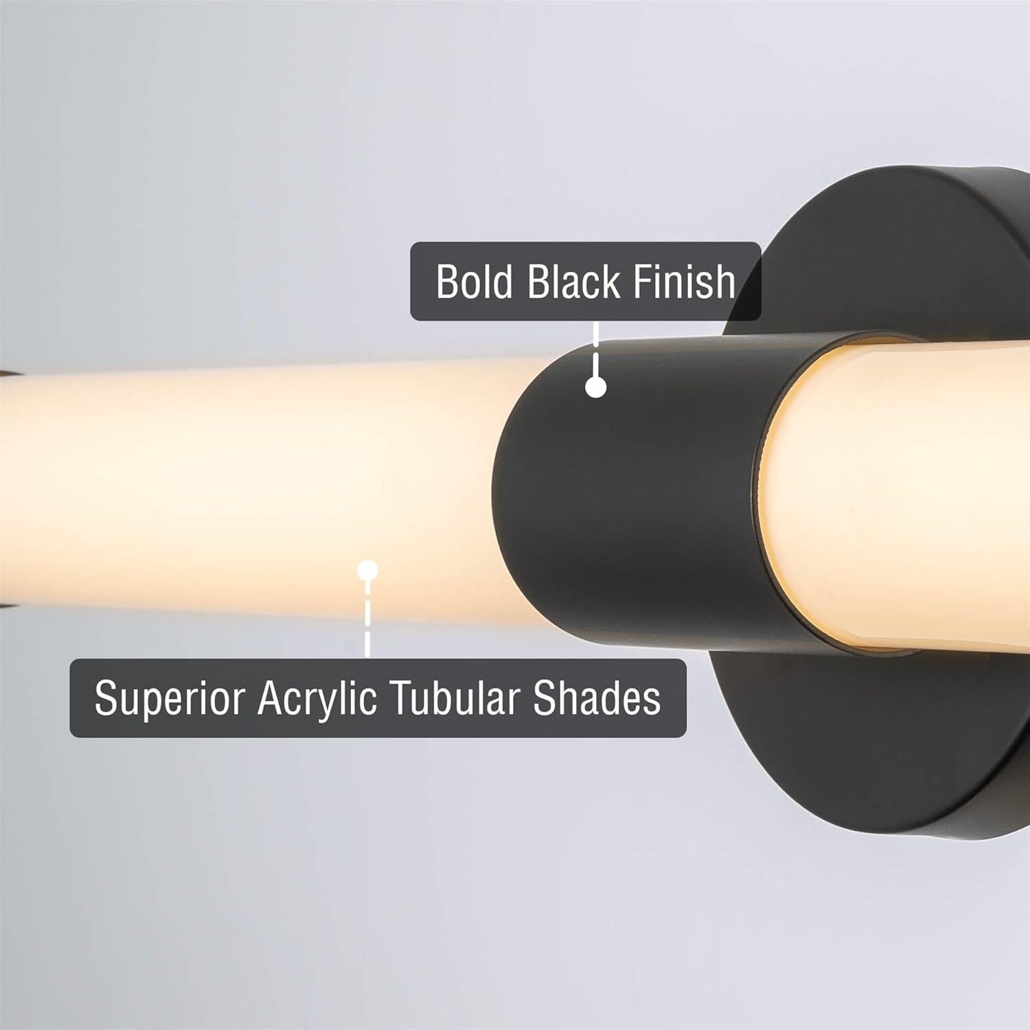 Luz de Vanity LED Kira Home Duo 60cm 20W Negro 3000K