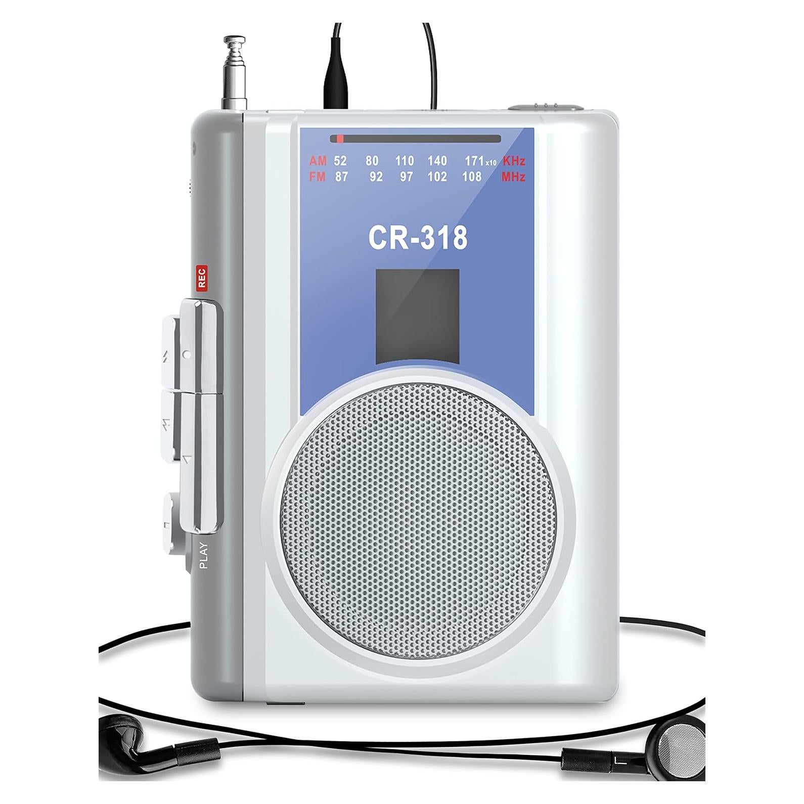 Reproductor de Cinta Cassette Portátil Dingmi 318 AM/FM Compacto