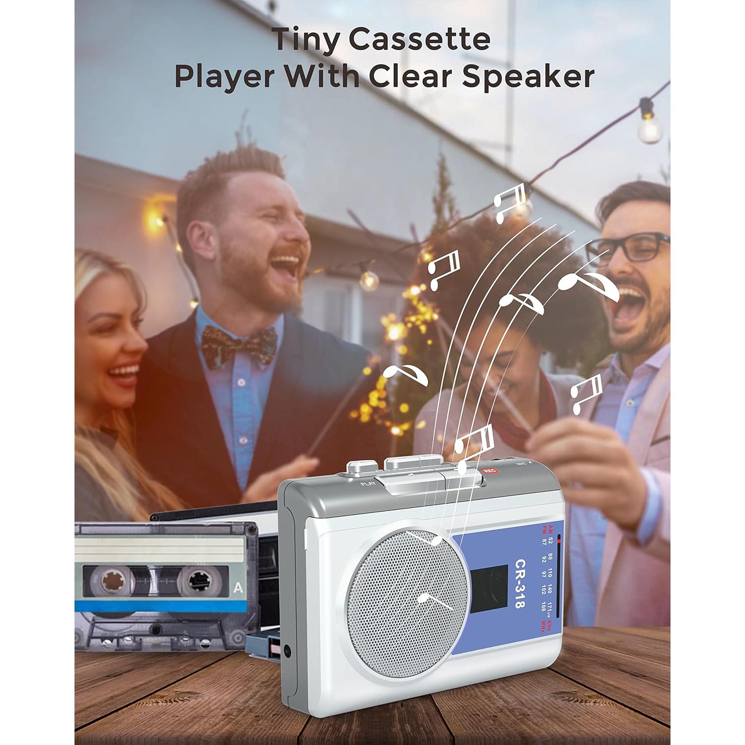 Reproductor de Cinta Cassette Portátil Dingmi 318 AM/FM Compacto