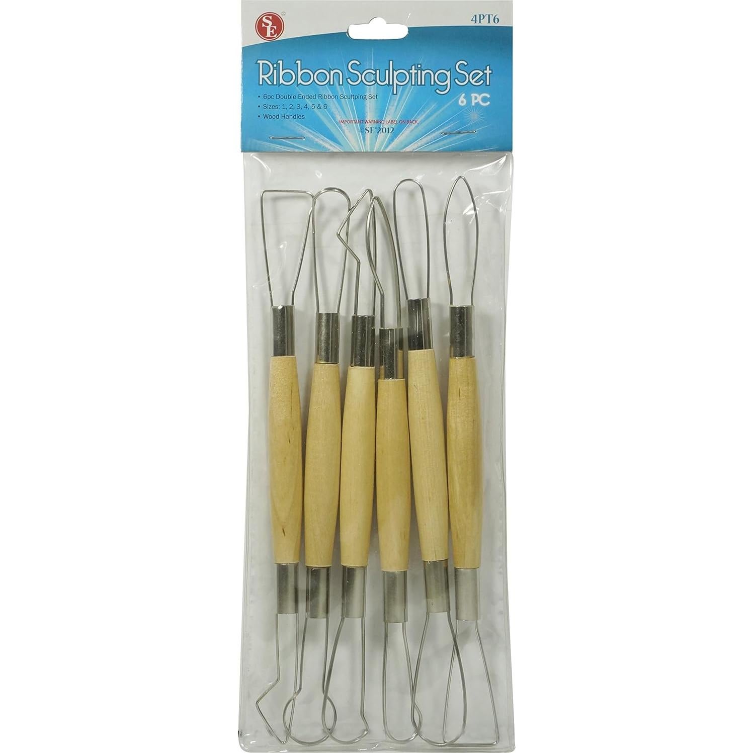 Conjunto de Escultura de Cinta 6 Piezas SE 4PT6 - Acero y Madera