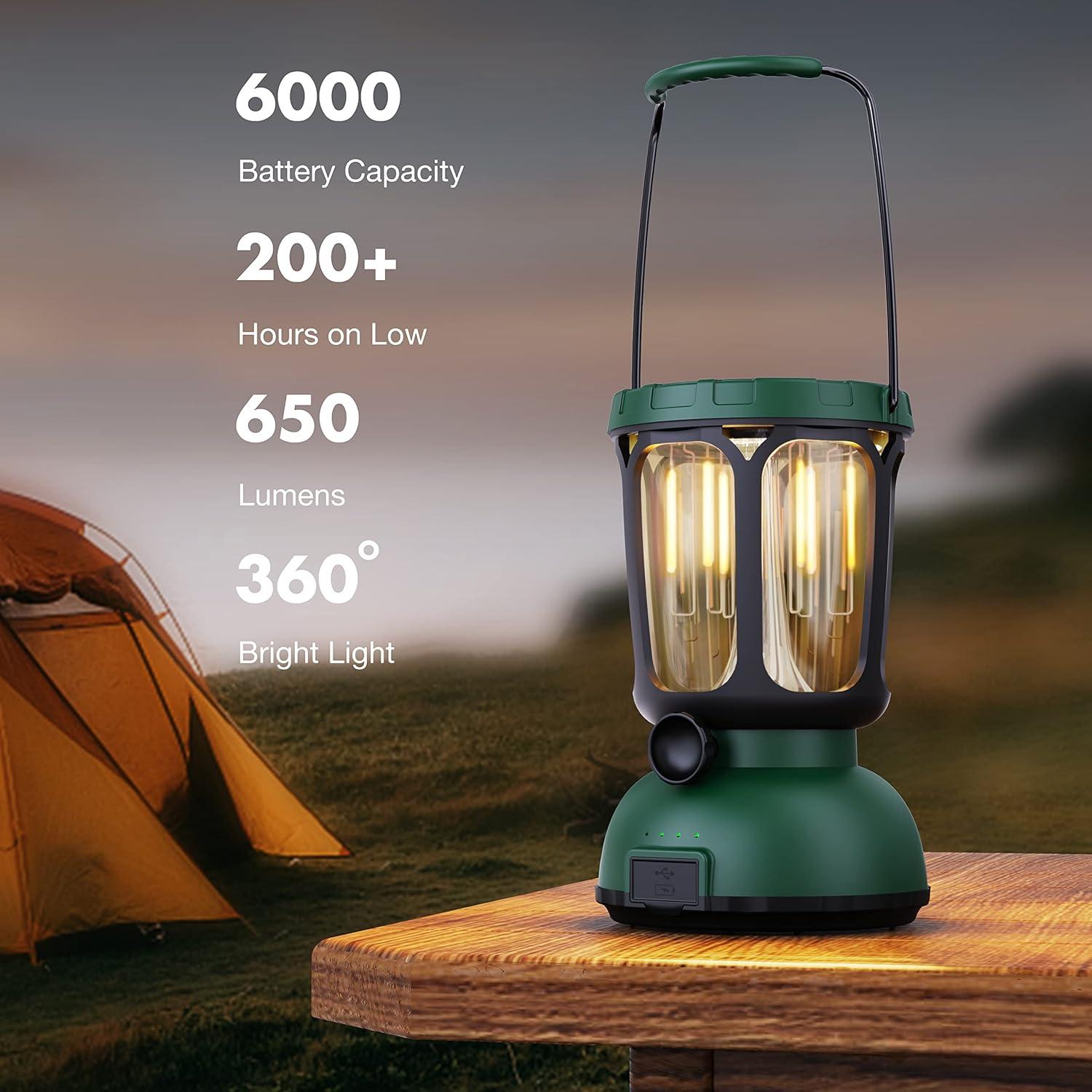Linterna de Camping LED Raynic 6000mAh Recargable 650LM