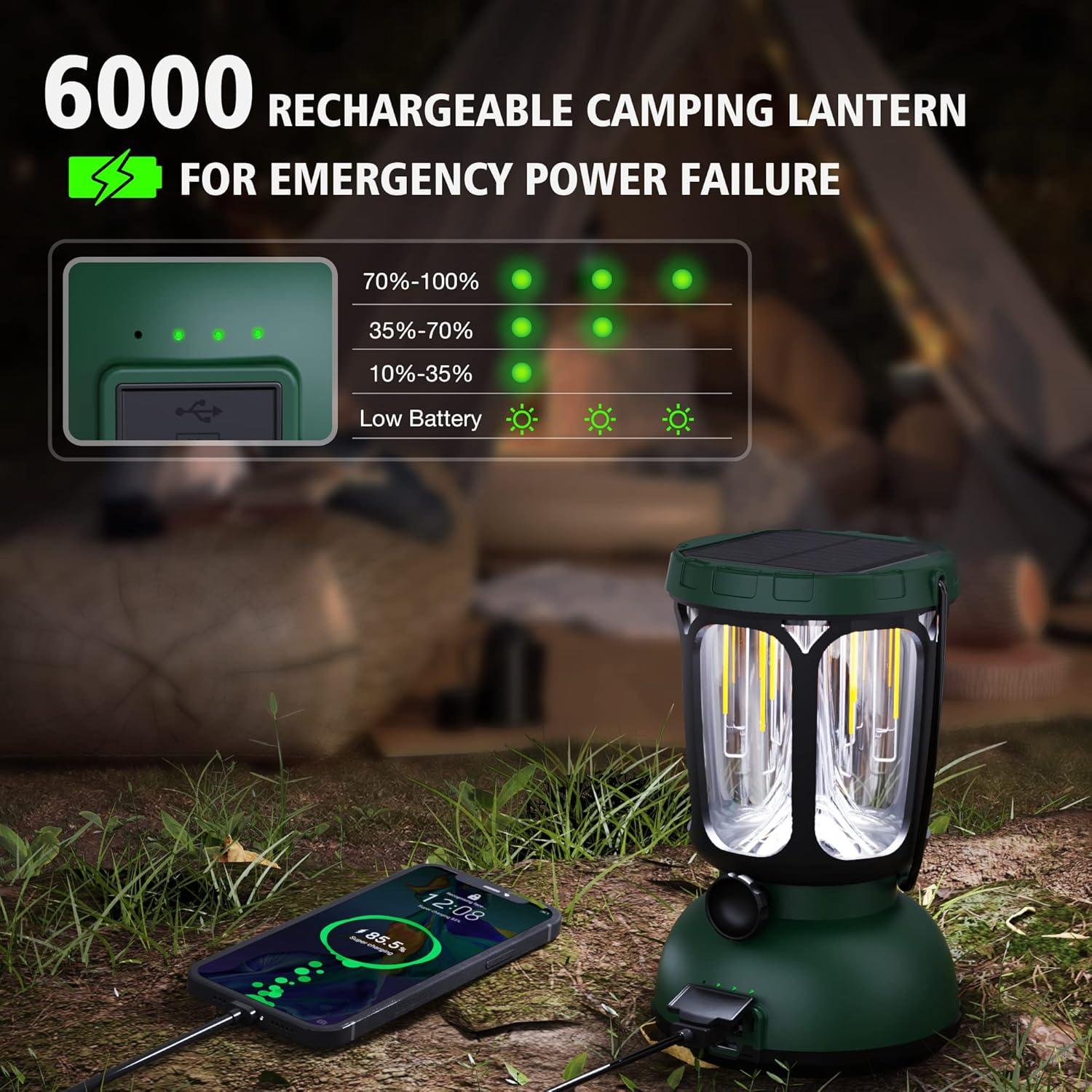 Linterna de Camping LED Raynic 6000mAh Recargable 650LM
