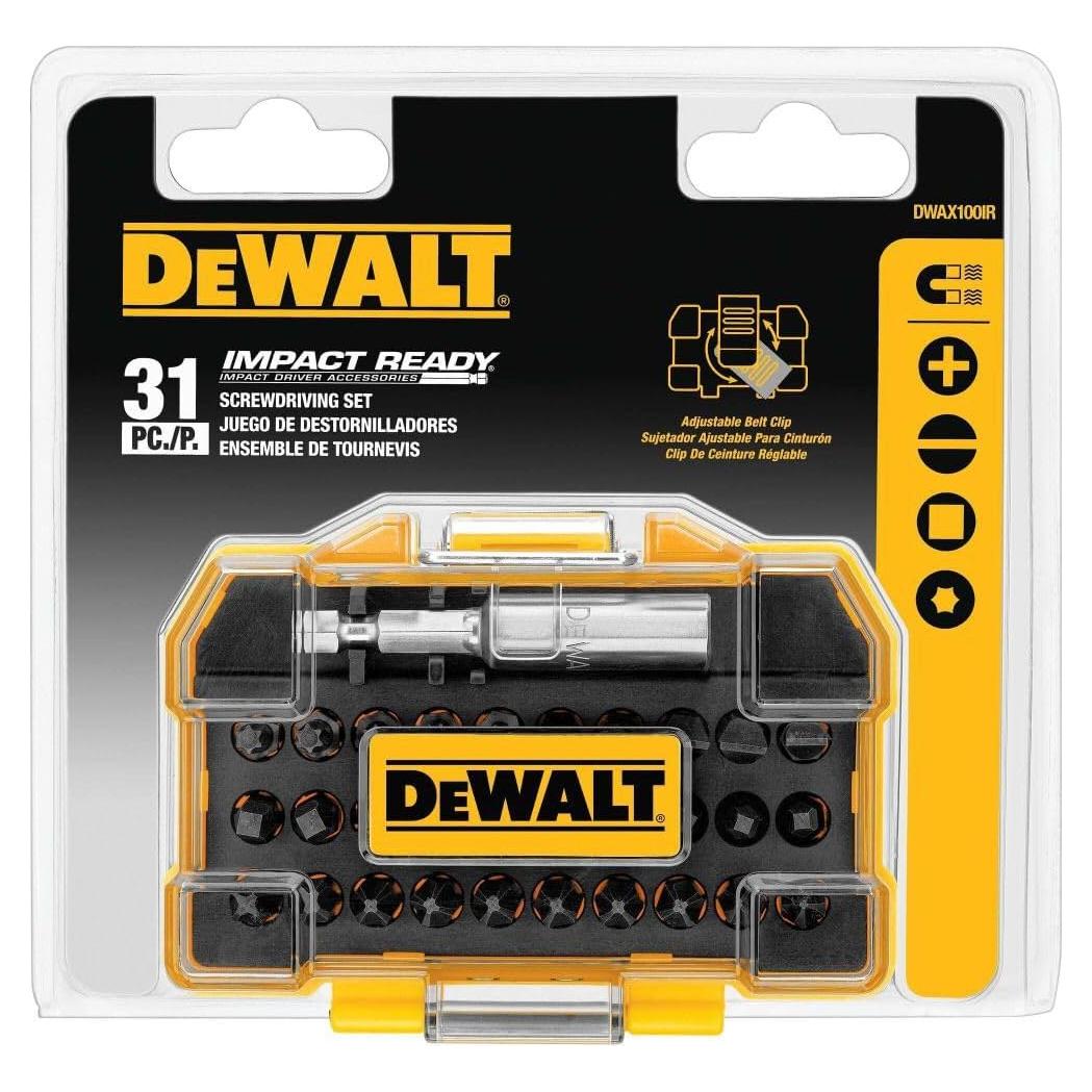 Juego de Estuche Resistente DEWALT DWAX100IR 31 Piezas
