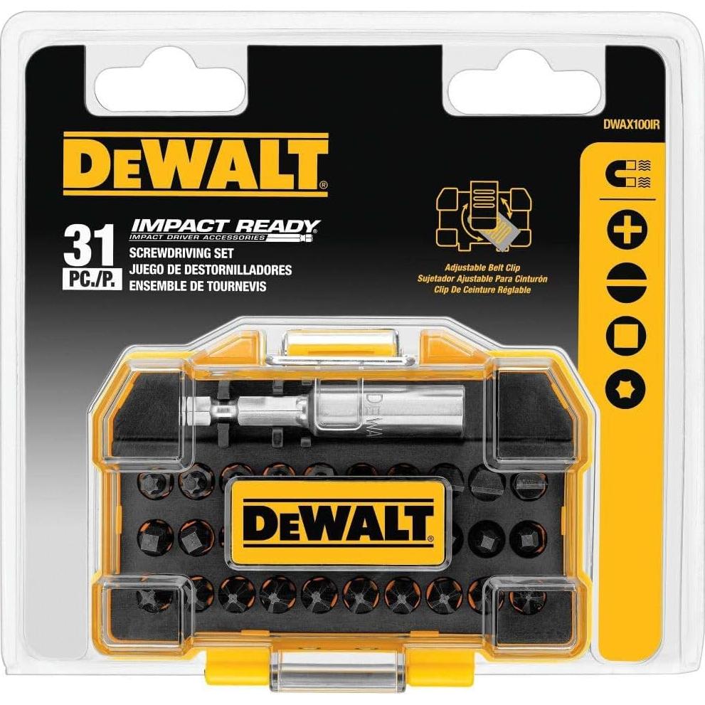 Juego de Estuche Resistente DEWALT DWAX100IR 31 Piezas