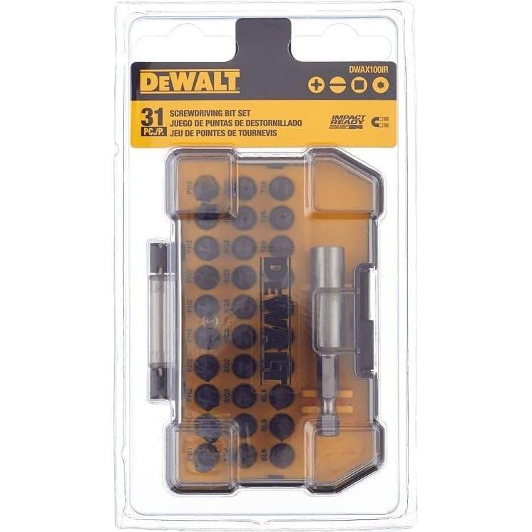 Juego de Estuche Resistente DEWALT DWAX100IR 31 Piezas