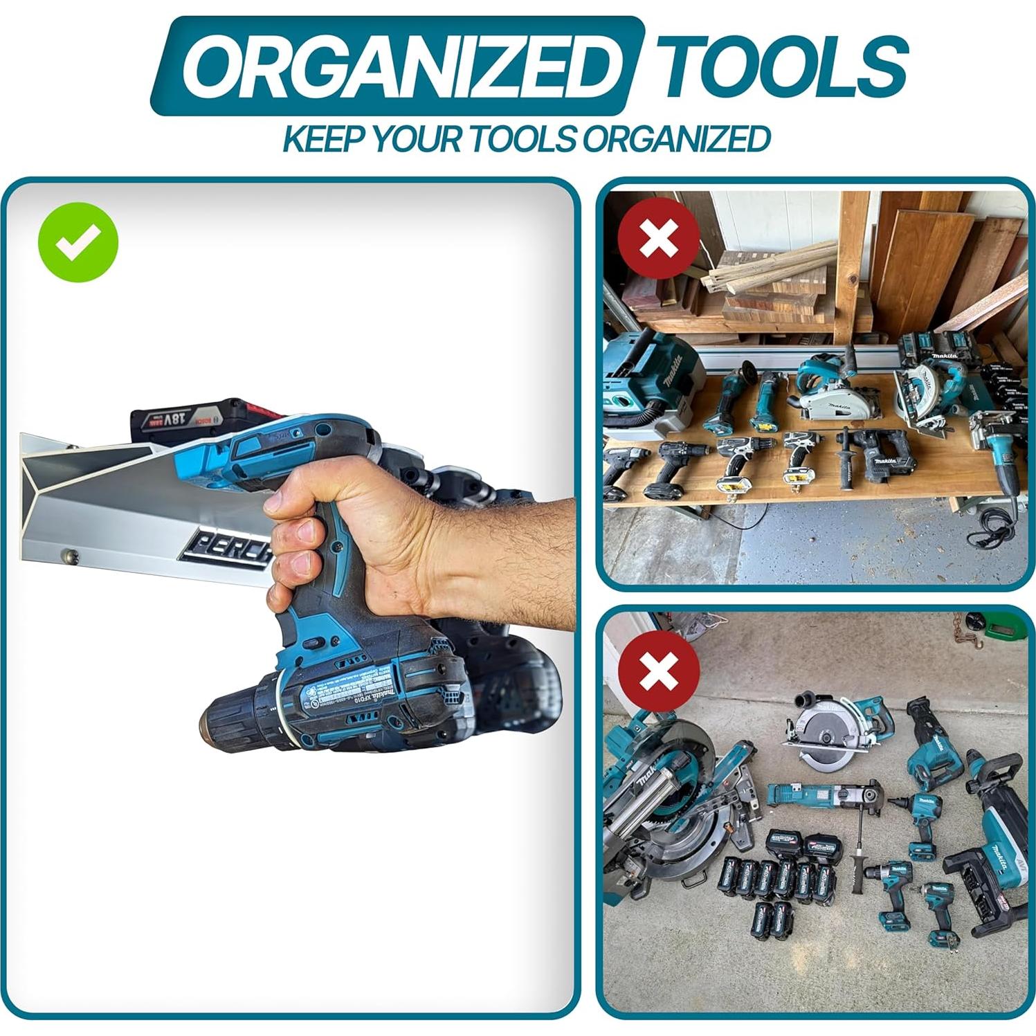 Organizadores de Herramientas Inalámbricas Perch - 3 Piezas para Makita