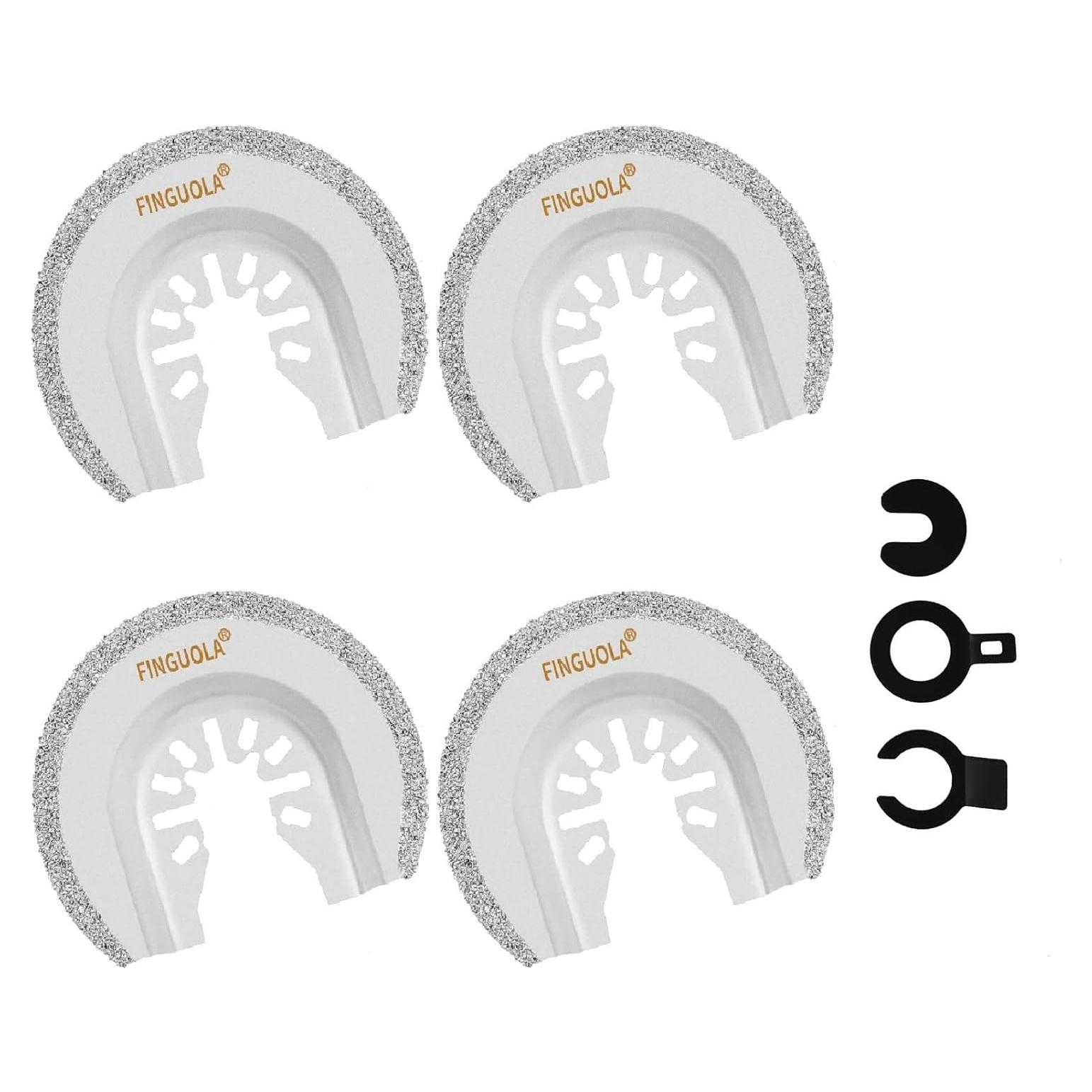 Juego de Hojas Oscilantes de Diamante FINGUOLA 4PCS Semicircular