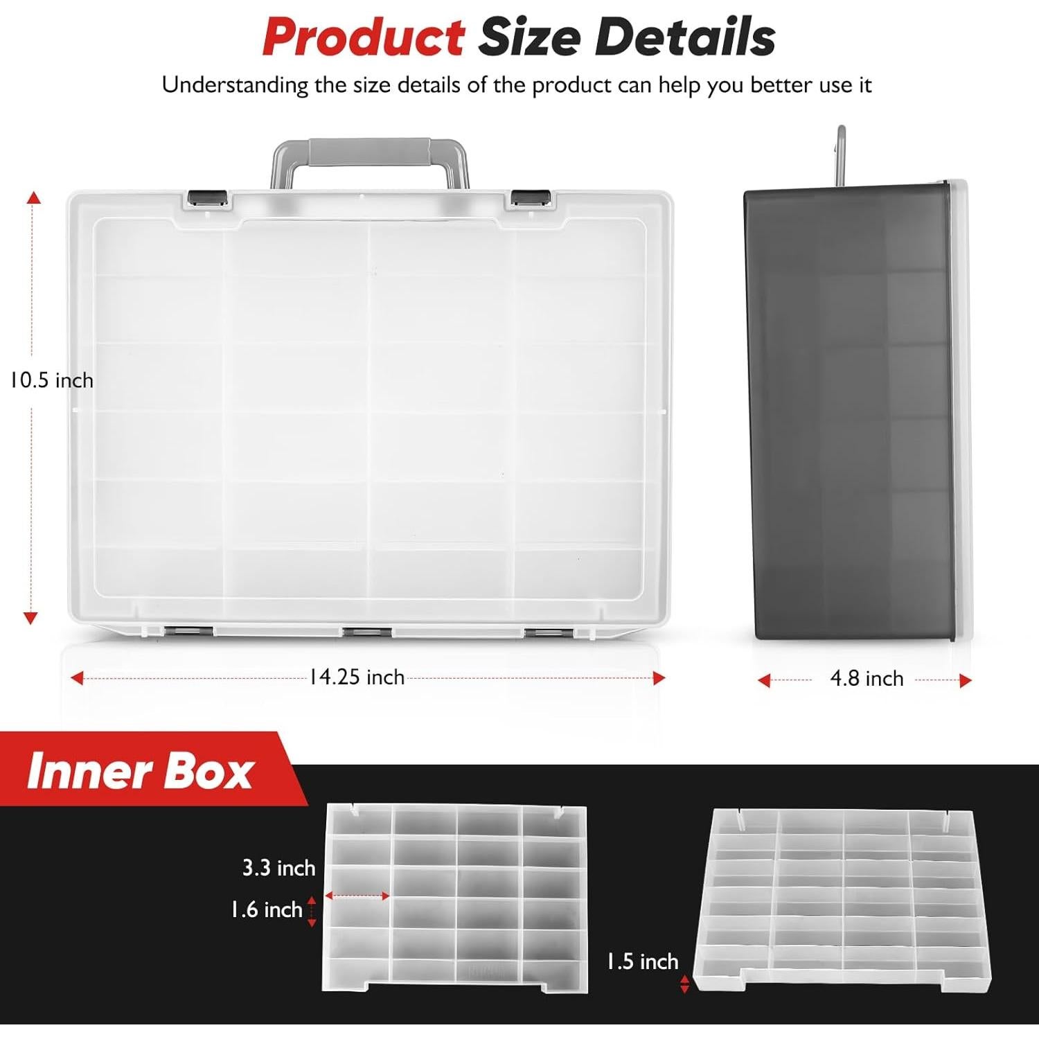 Organizador de Juguetes RHCOM 72 Compartimentos Negro