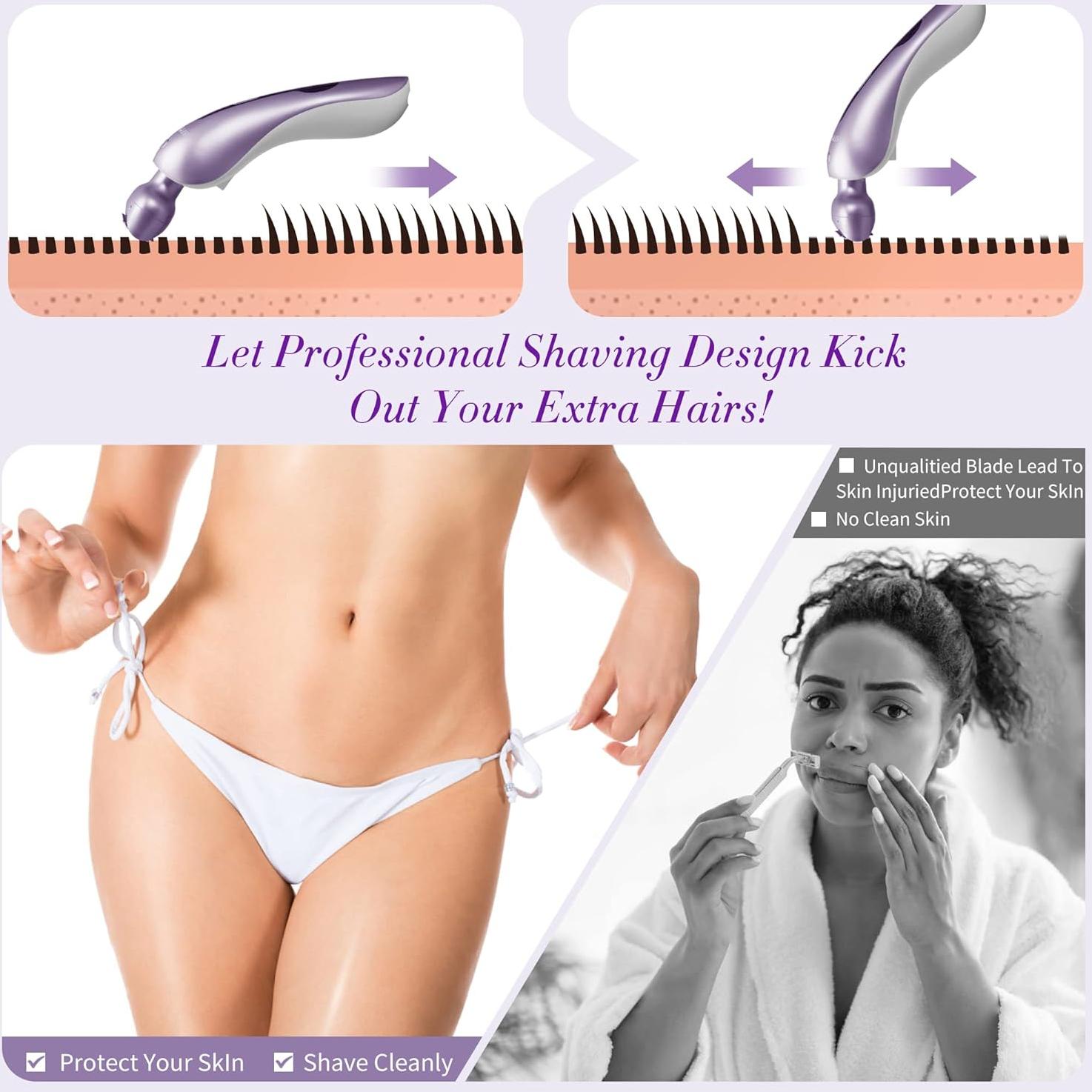 Afeitadora eléctrica para mujeres Krovena ER520 recargable IPX7