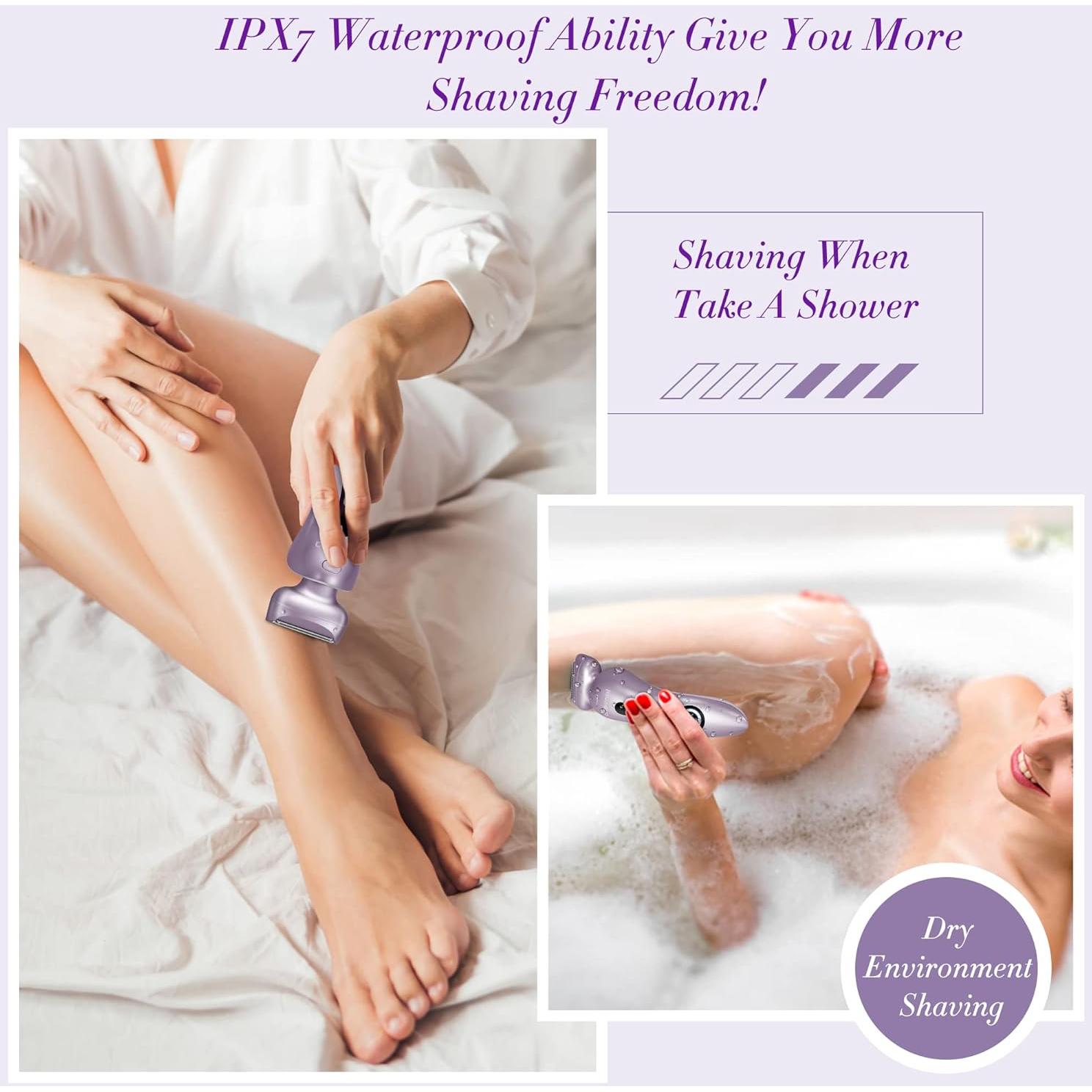 Afeitadora eléctrica para mujeres Krovena ER520 recargable IPX7