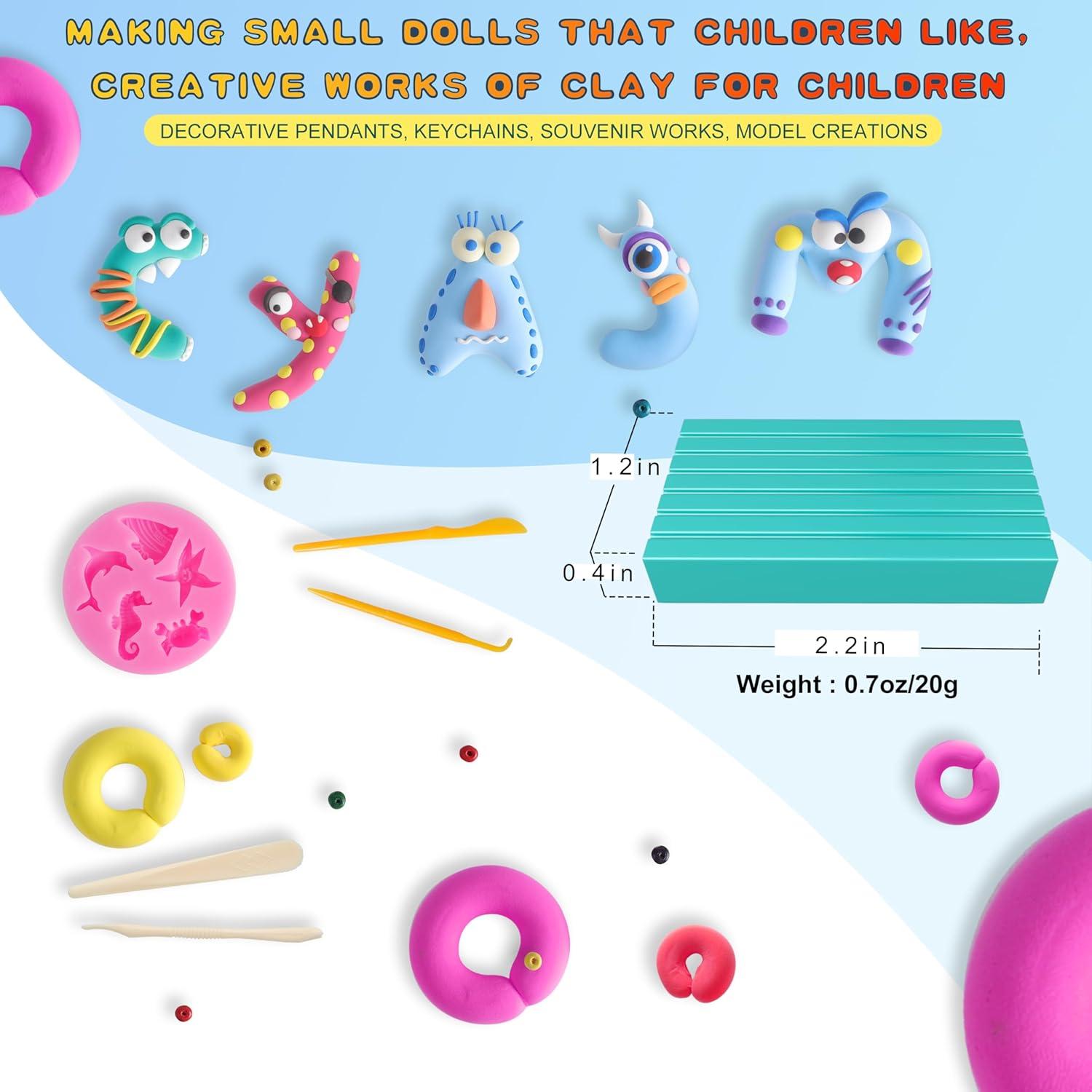 Set de Arcilla Polimérica CyAJM 50 Colores 1.27 kg con Accesorios