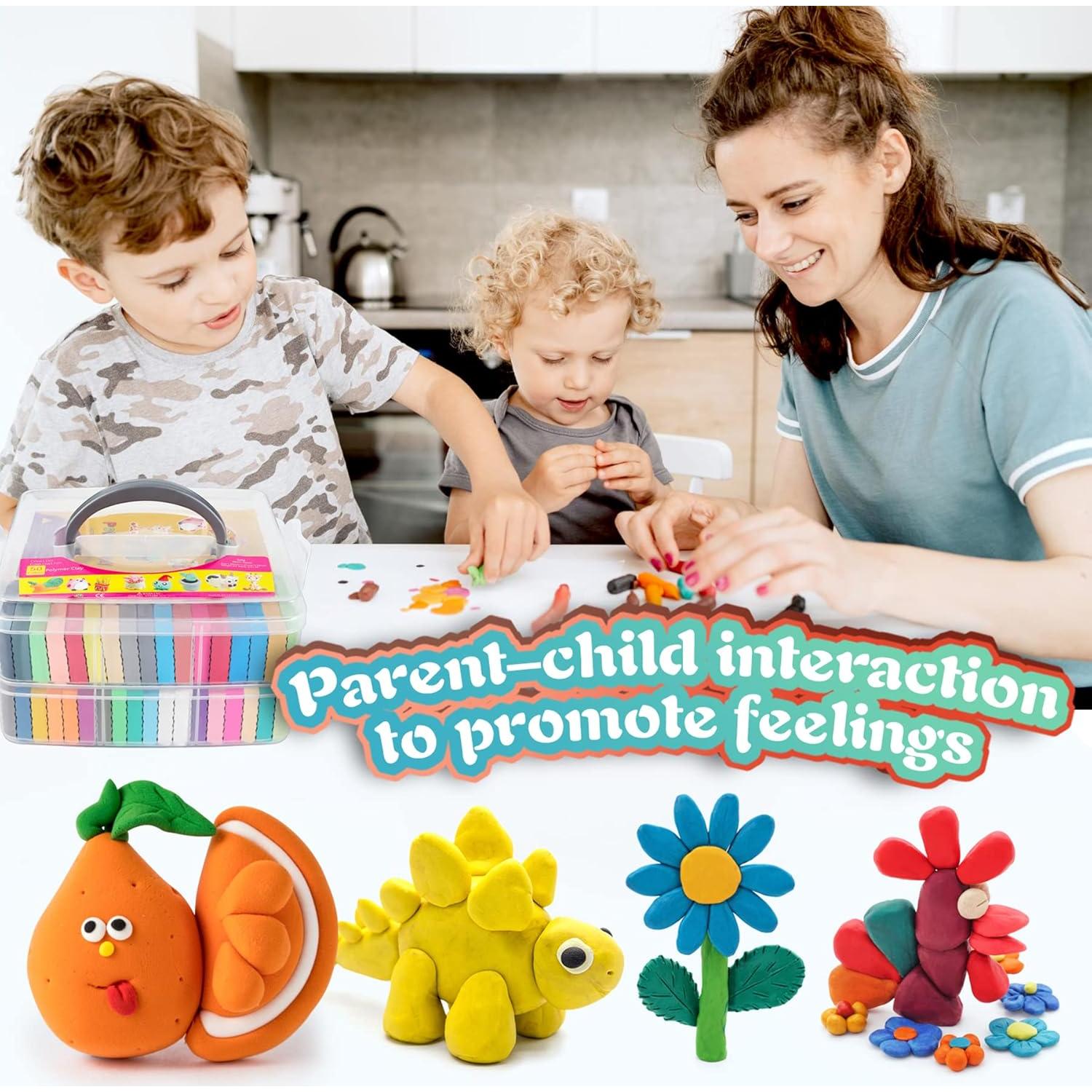 Set de Arcilla Polimérica CyAJM 50 Colores 1.27 kg con Accesorios