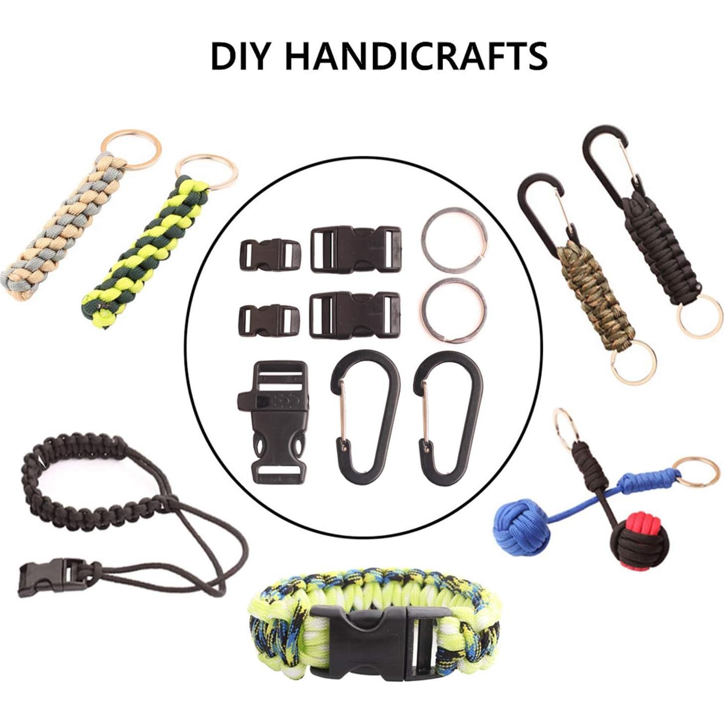 Kit de Manualidades Paracord 550 GeGeDa 30.48m 5 Hebillas