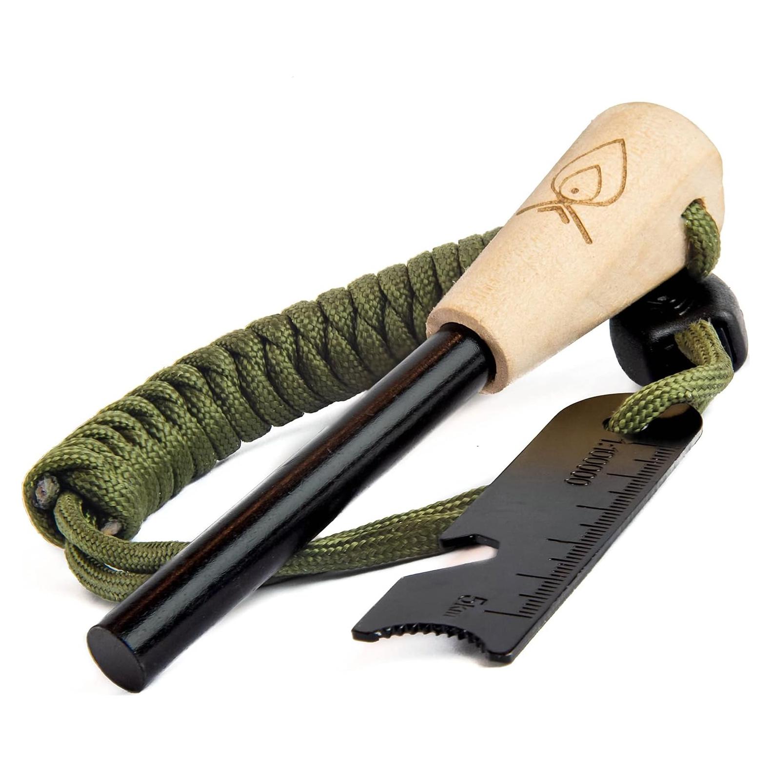 Encendedor de Fuego Texas Bushcraft - Acero Impermeable con Raspador