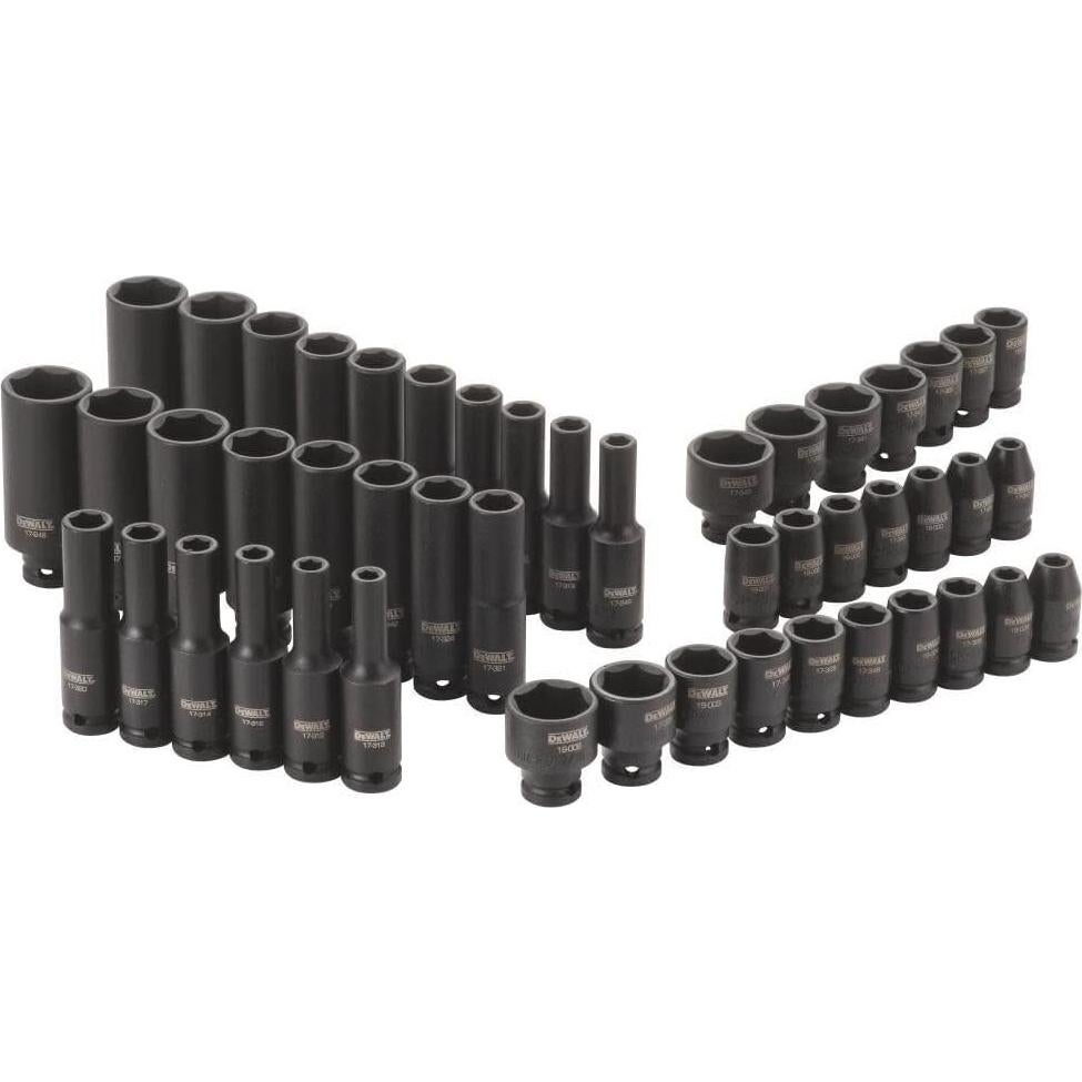Juego de Enchufes DEWALT 48 Piezas Métrico y SAE 1/4"