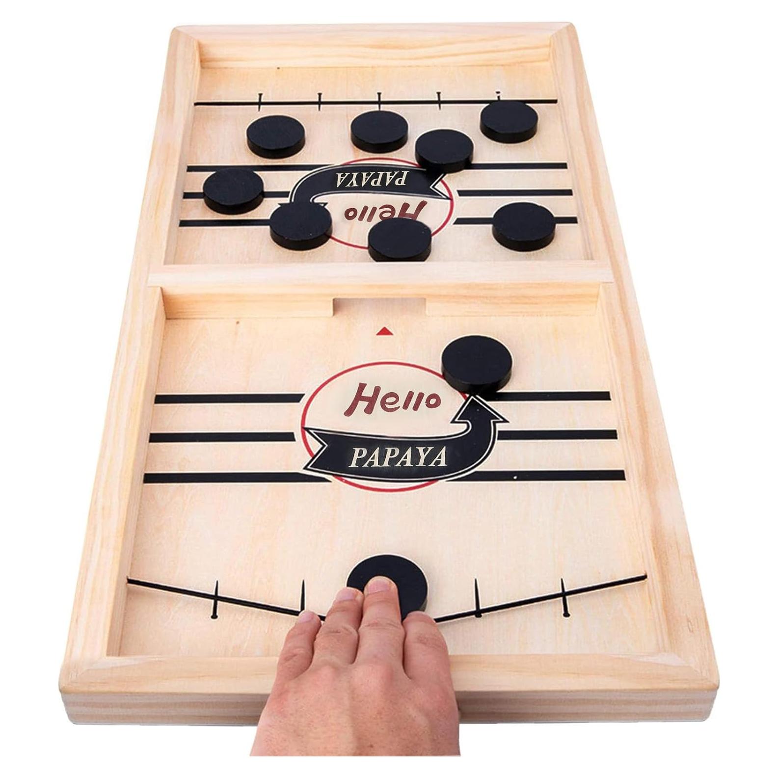 Juego de Hockey de Madera HELLO PAPAYA 37x24cm Familiar