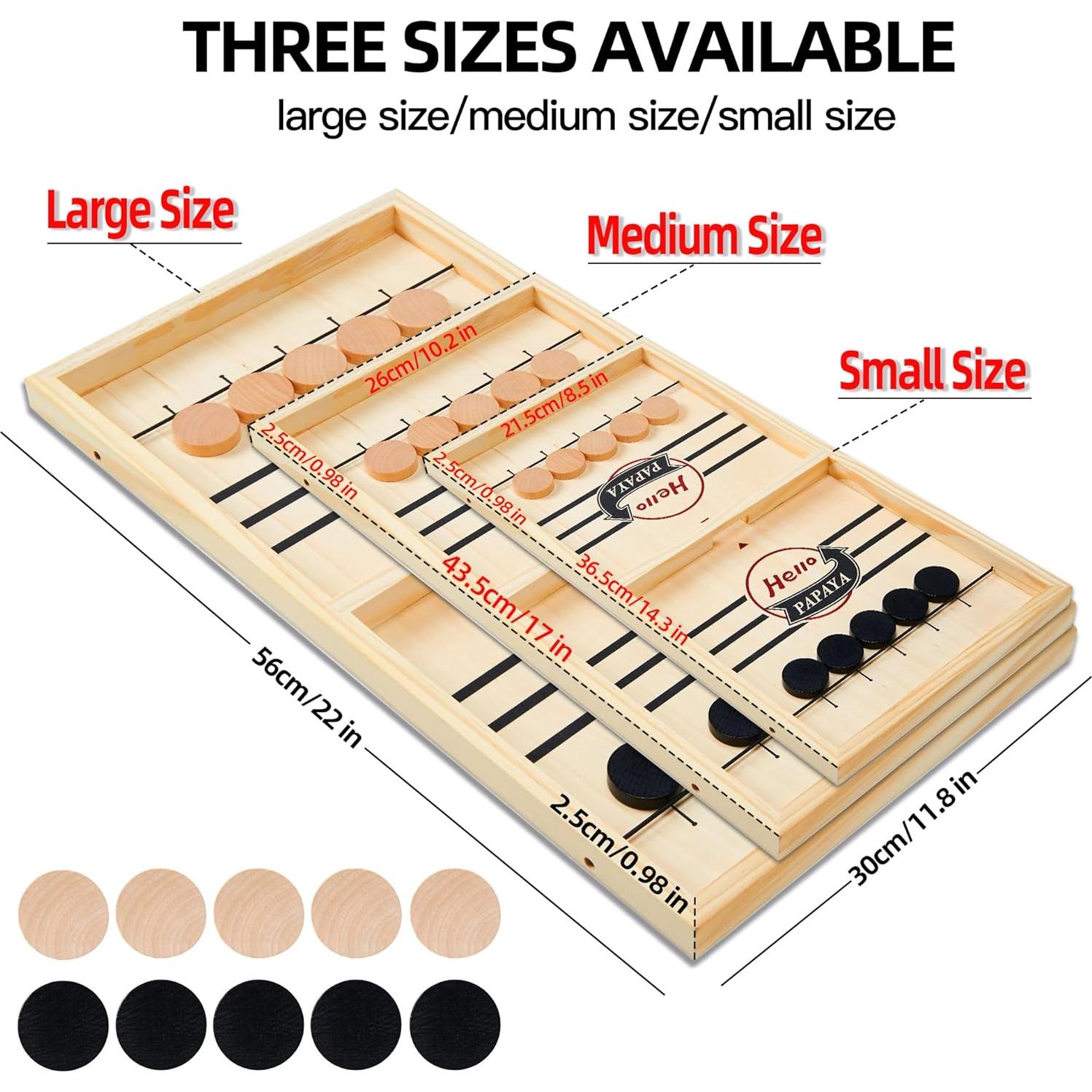 Juego de Hockey de Madera HELLO PAPAYA 37x24cm Familiar