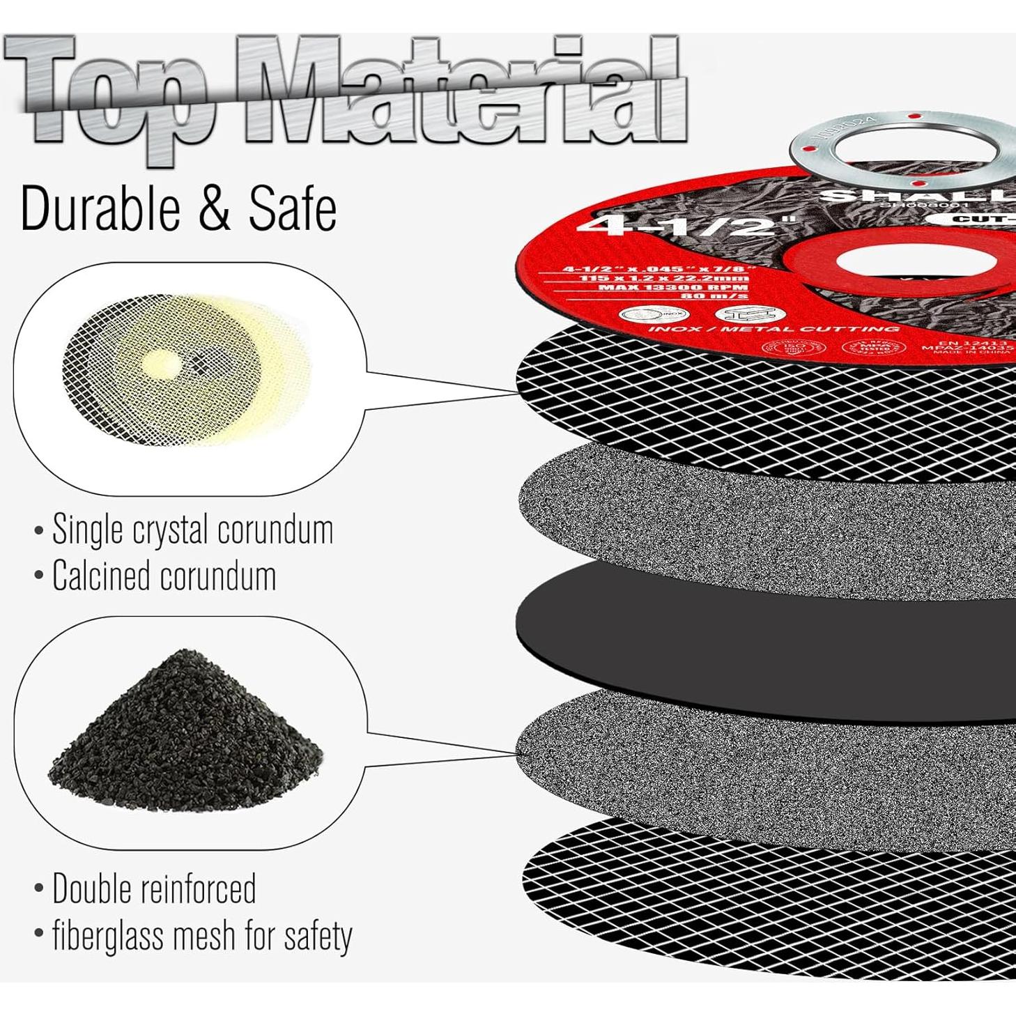 Ruedas de Corte SHALL 25 Piezas 115mm para Amoladora Angular