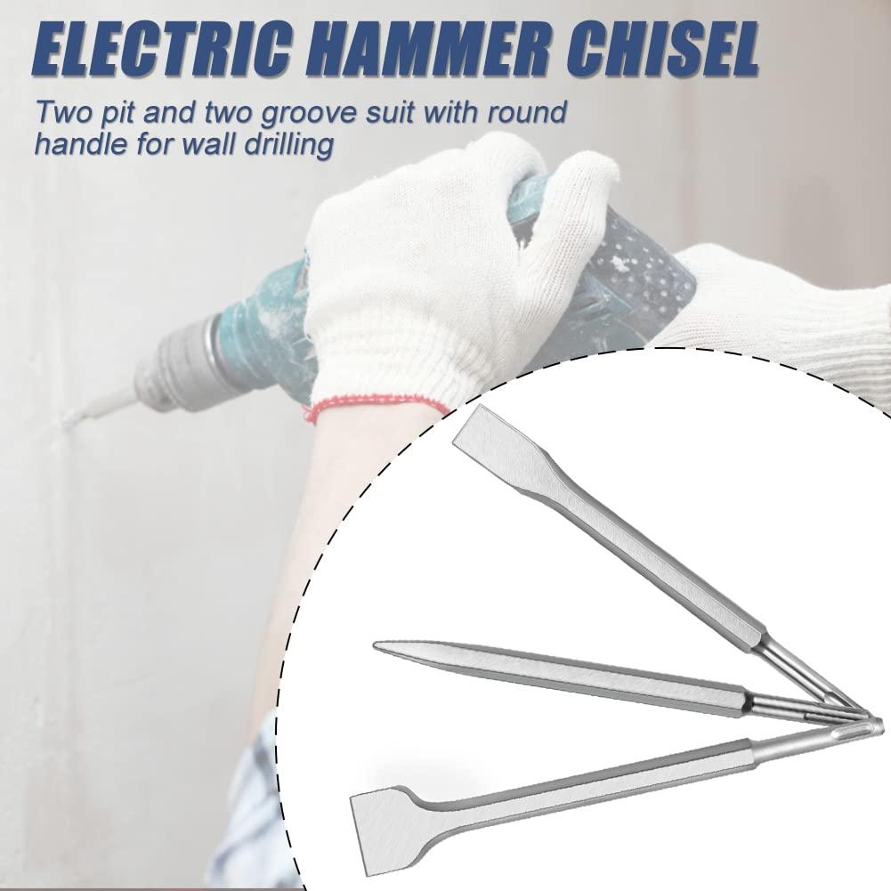 Juego de Brocas y Cinceles SDS-plus YOMNEE 3PC con Estuche