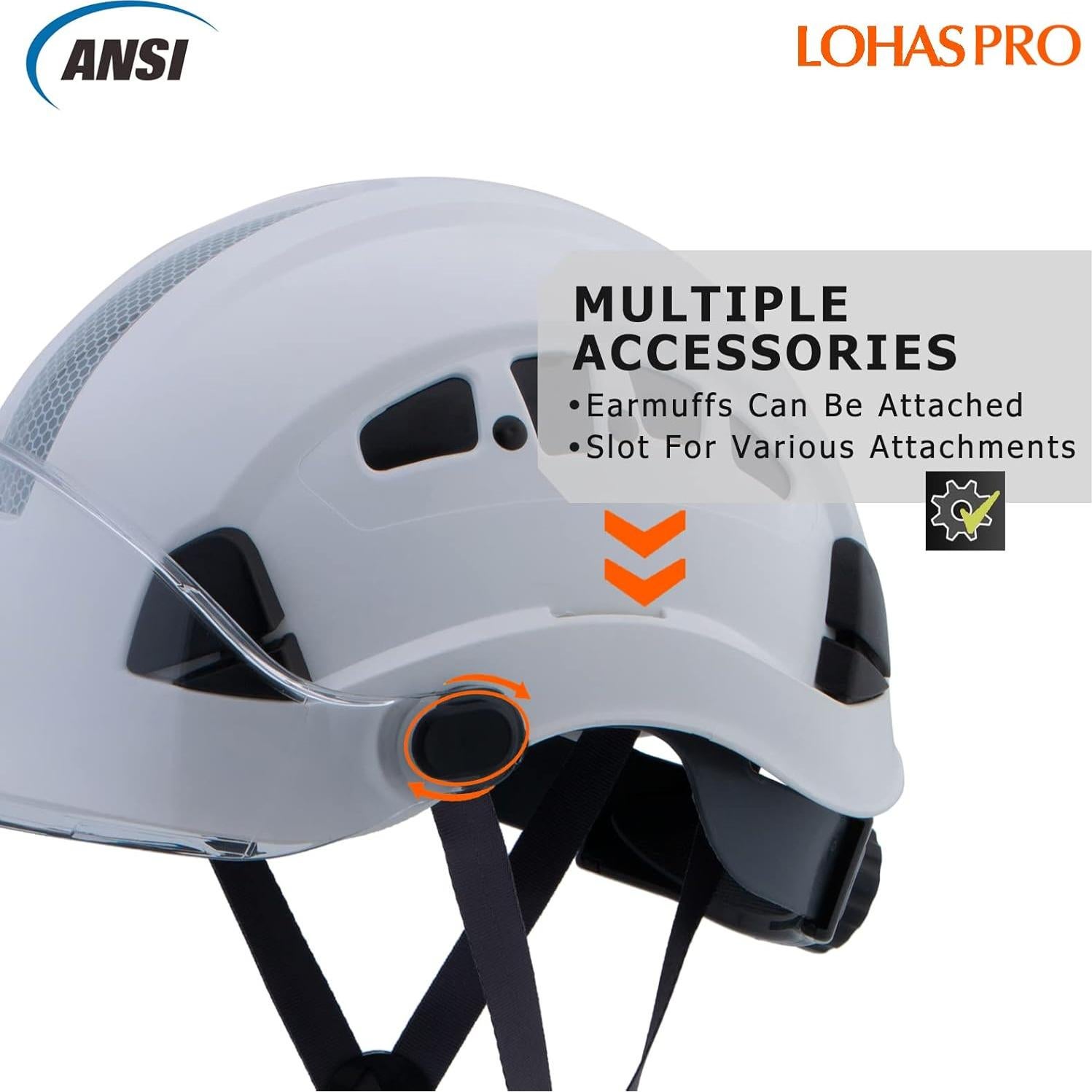 Casco de Seguridad LOHASPRO Ajustable con Visera Clara