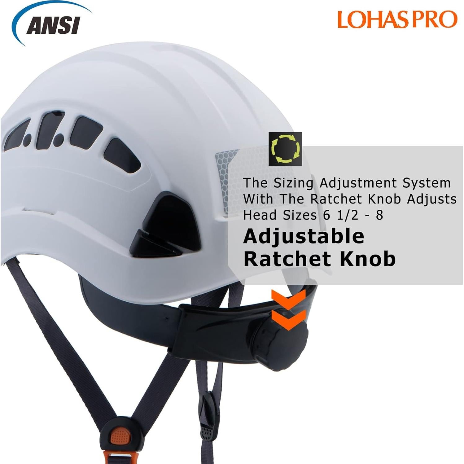 Casco de Seguridad LOHASPRO Ajustable con Visera Clara