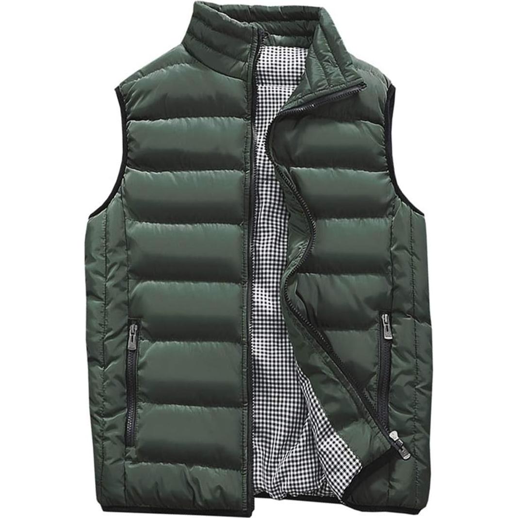 Chaleco Acolchado Hombre MJ 1718 Verde Militar Talla S