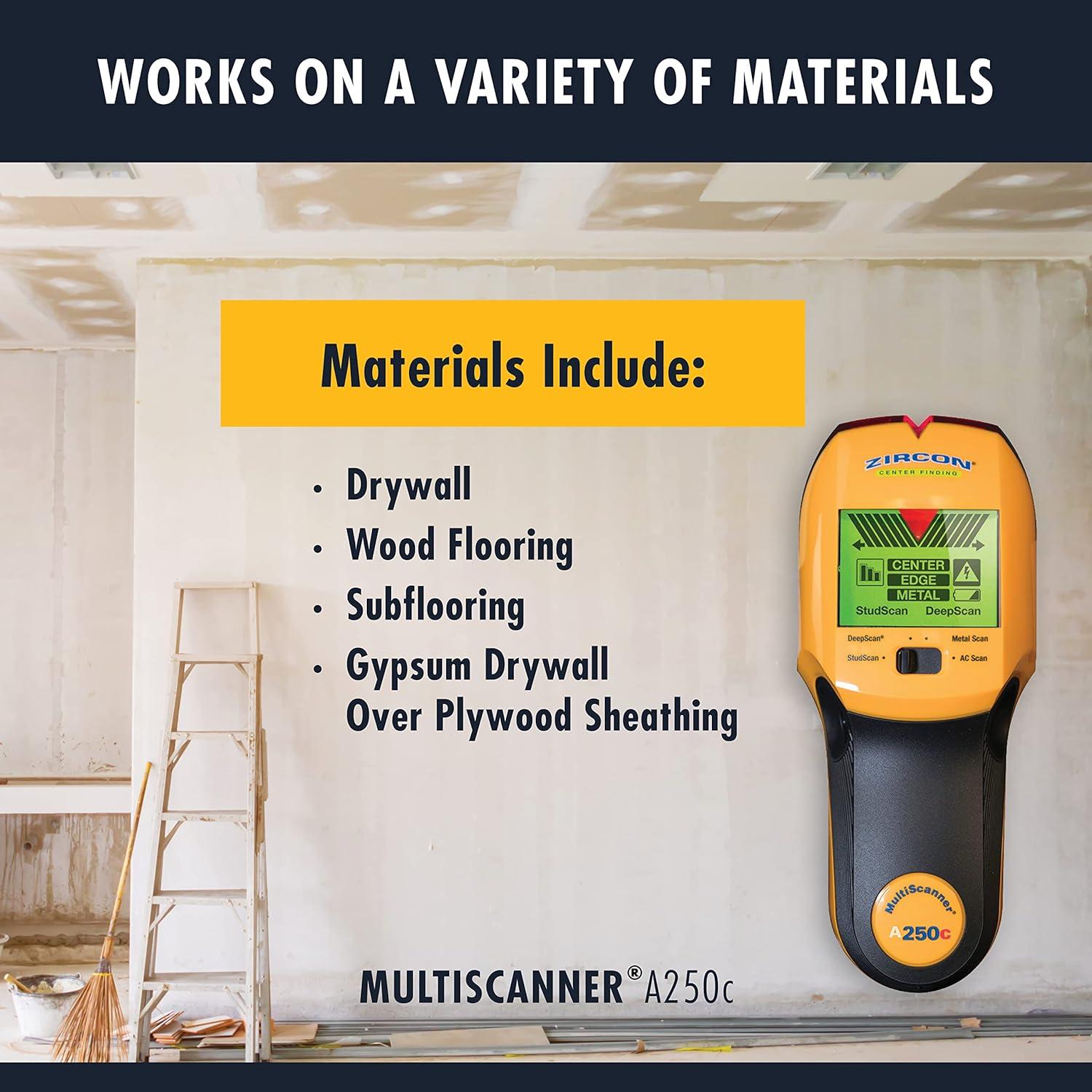 Buscador de Vigas Zircon MultiScanner A250c - Detector de Metales y Cables AC